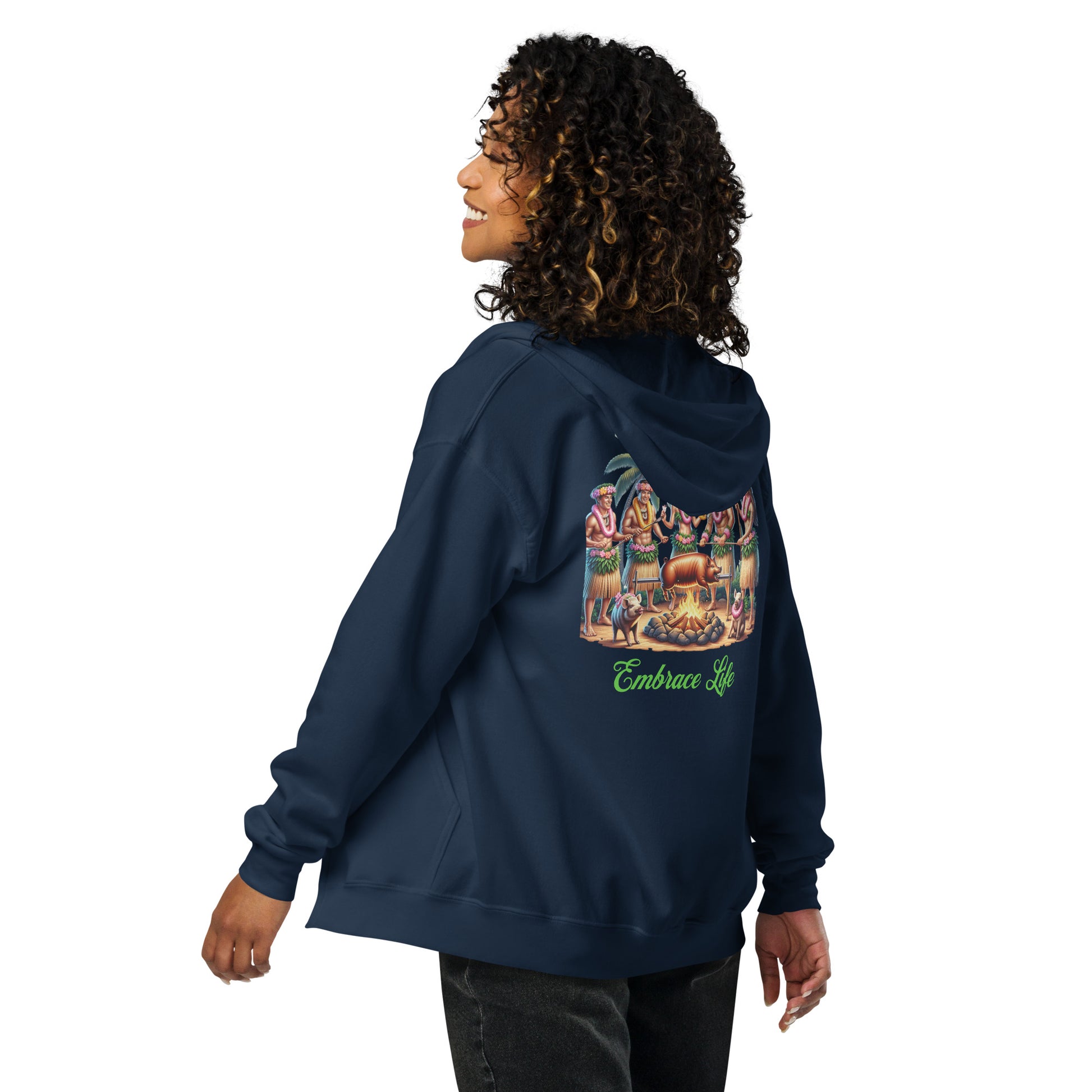 Pa'akai & Kukui Lū'au 'Ohana - heavy blend zip hoodie Zip Up Hoodie Pa'akai & Kukui