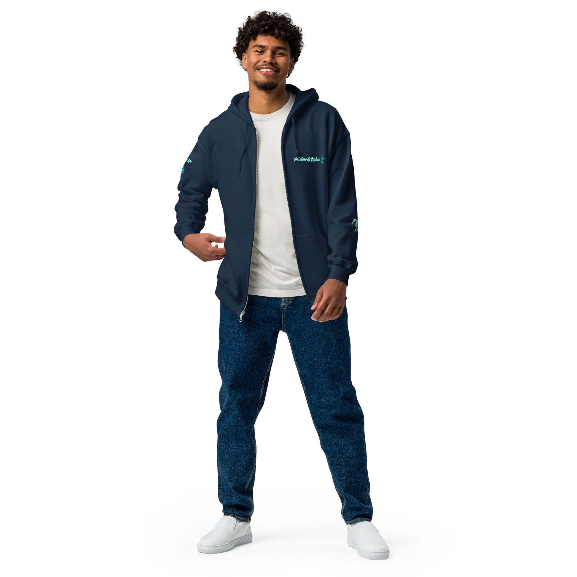Hawaiian Surfer Chic Unisex heavy blend zip hoodie Zip Up Hoodie Pa'akai & Kukui