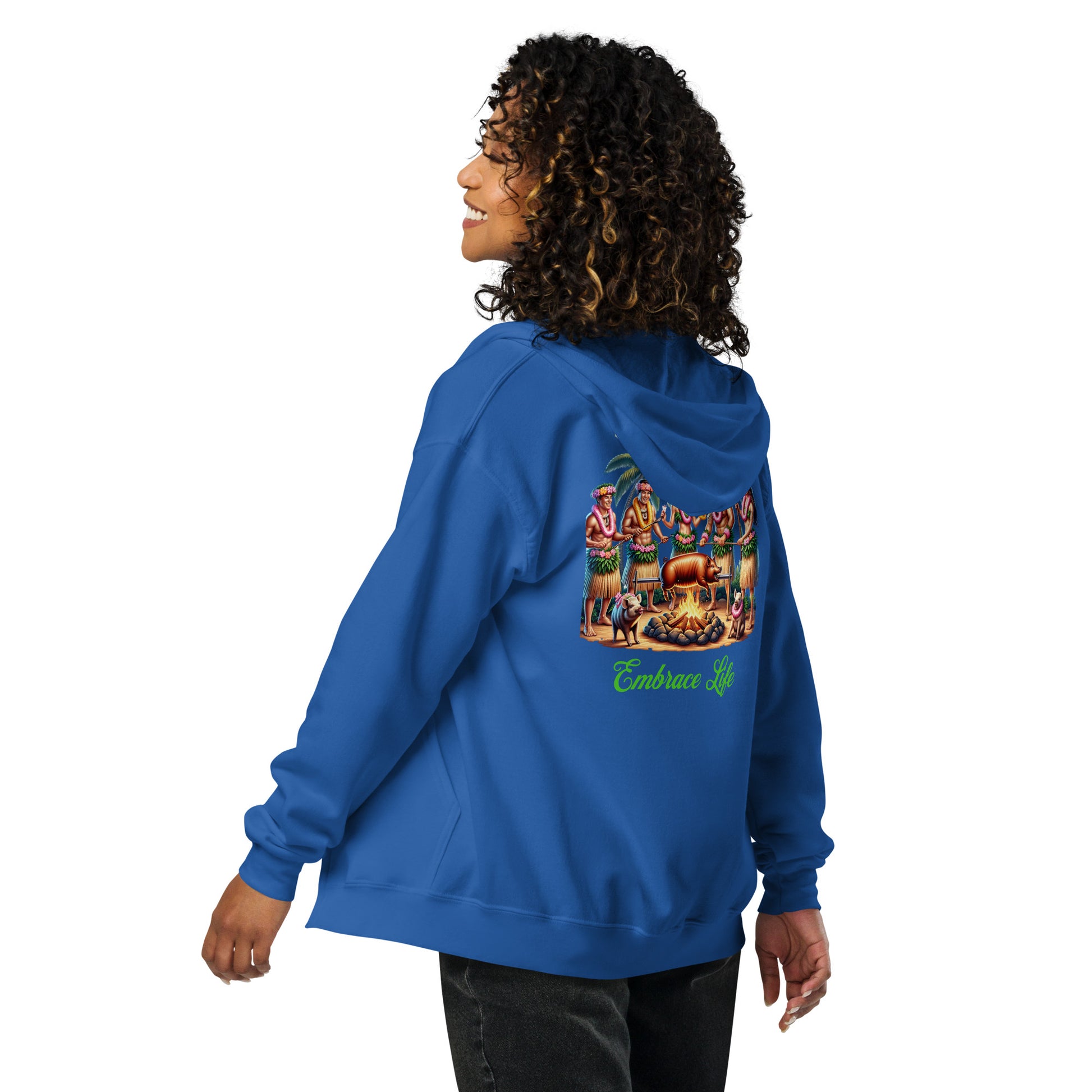 Pa'akai & Kukui Lū'au 'Ohana - heavy blend zip hoodie Zip Up Hoodie Pa'akai & Kukui