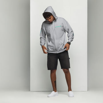 Hawaiian Surfer Chic Unisex heavy blend zip hoodie Zip Up Hoodie Pa'akai & Kukui Sport Grey S