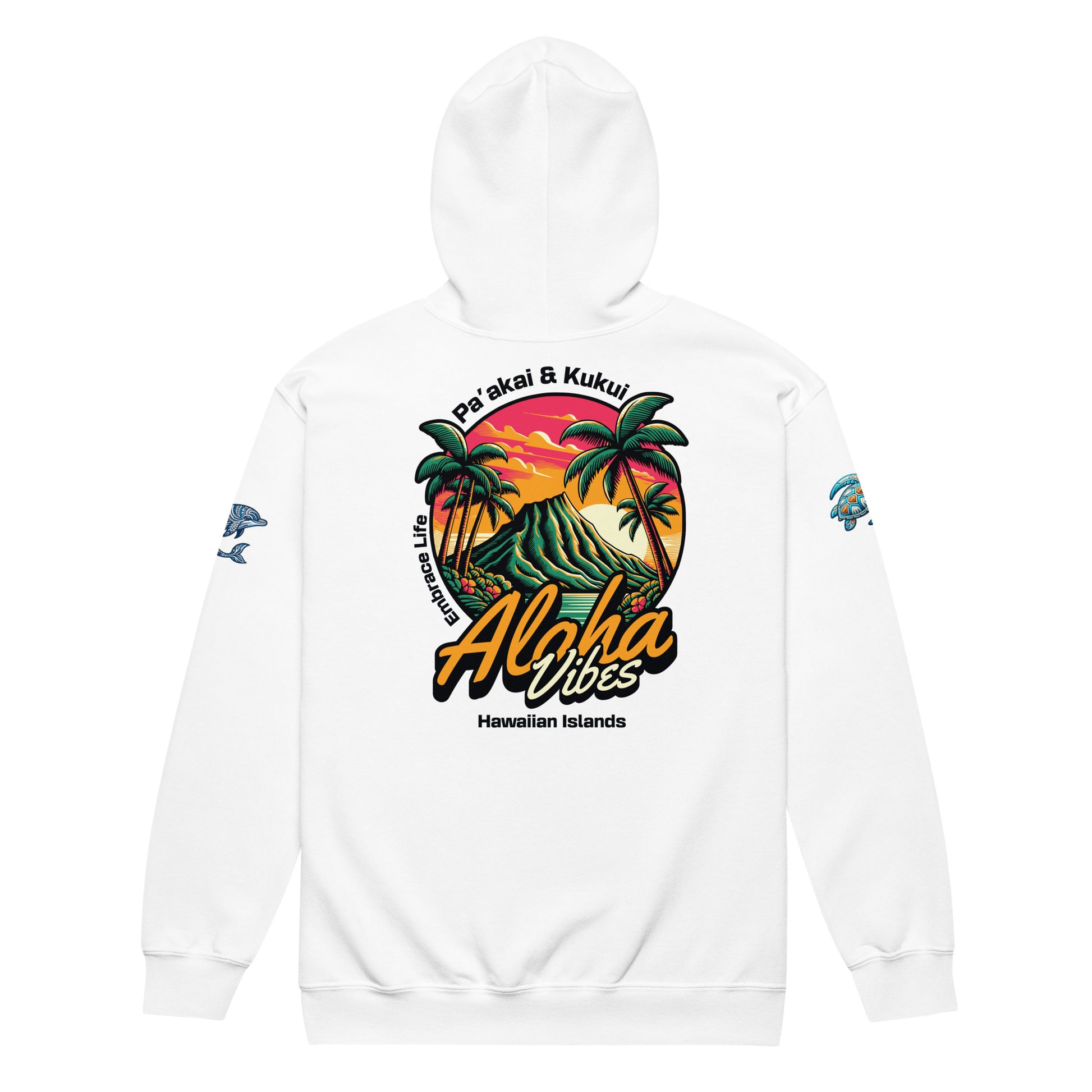 Aloha Vibes heavy blend zip hoodie - Womens Zip Up Hoodie Pa'akai & Kukui