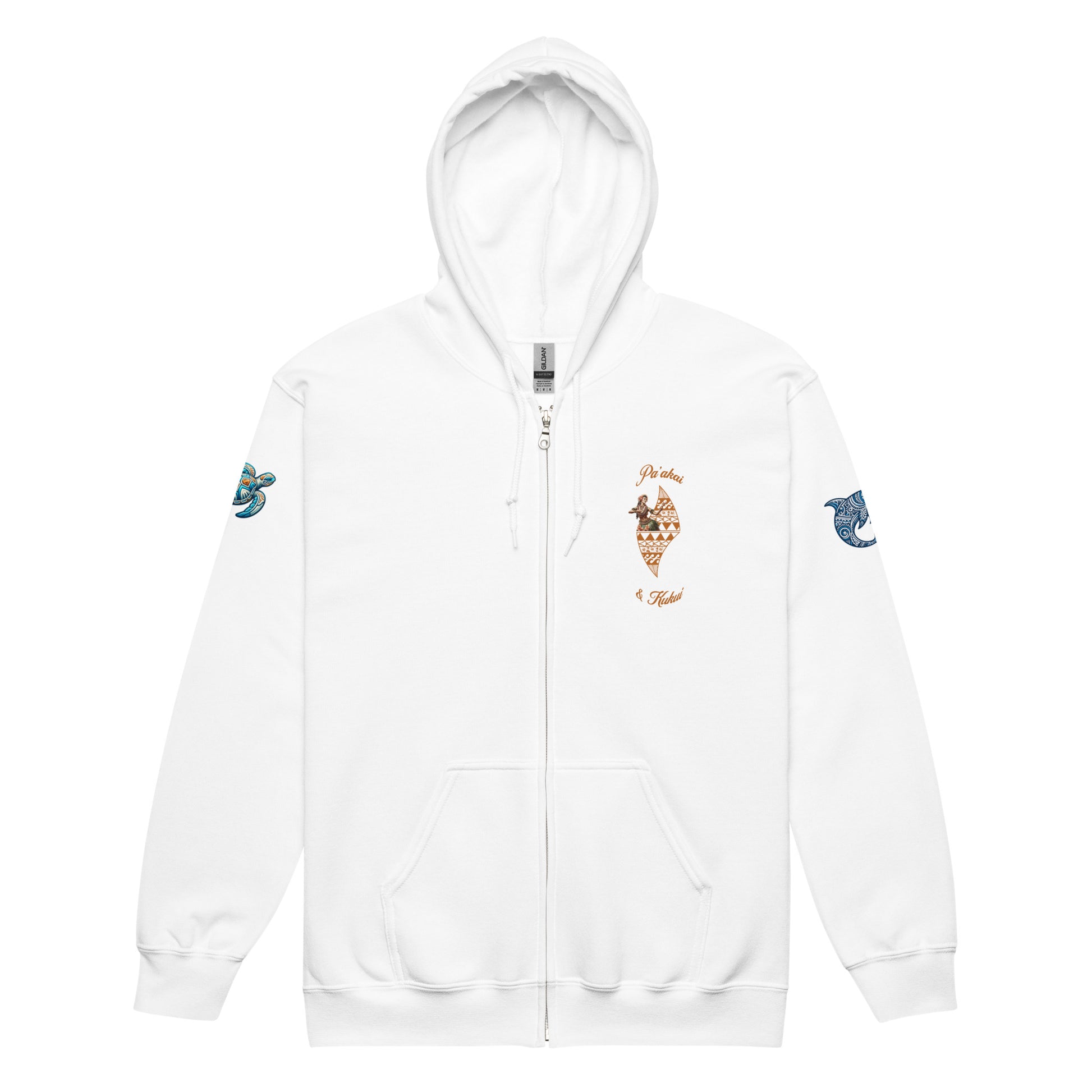 Aloha Vibes heavy blend zip hoodie - Womens Zip Up Hoodie Pa'akai & Kukui