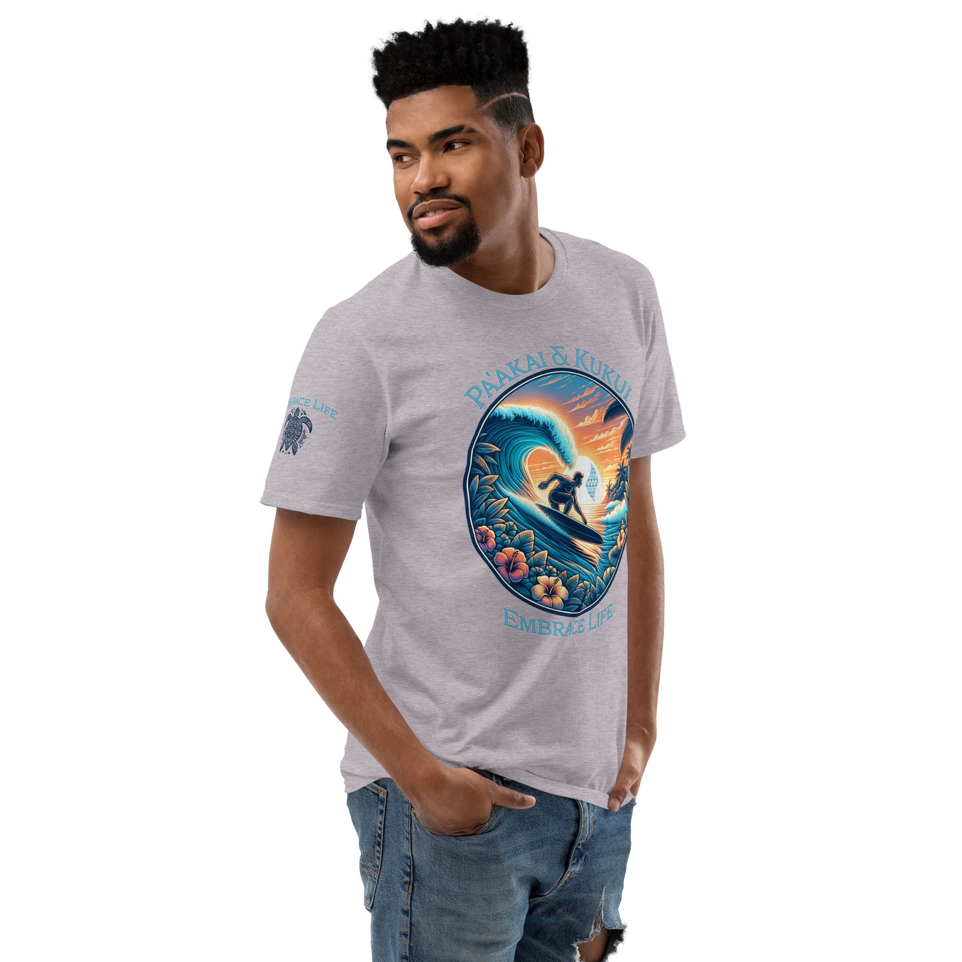 Honua nalu T-Shirt T-shirt Pa'akai & Kukui