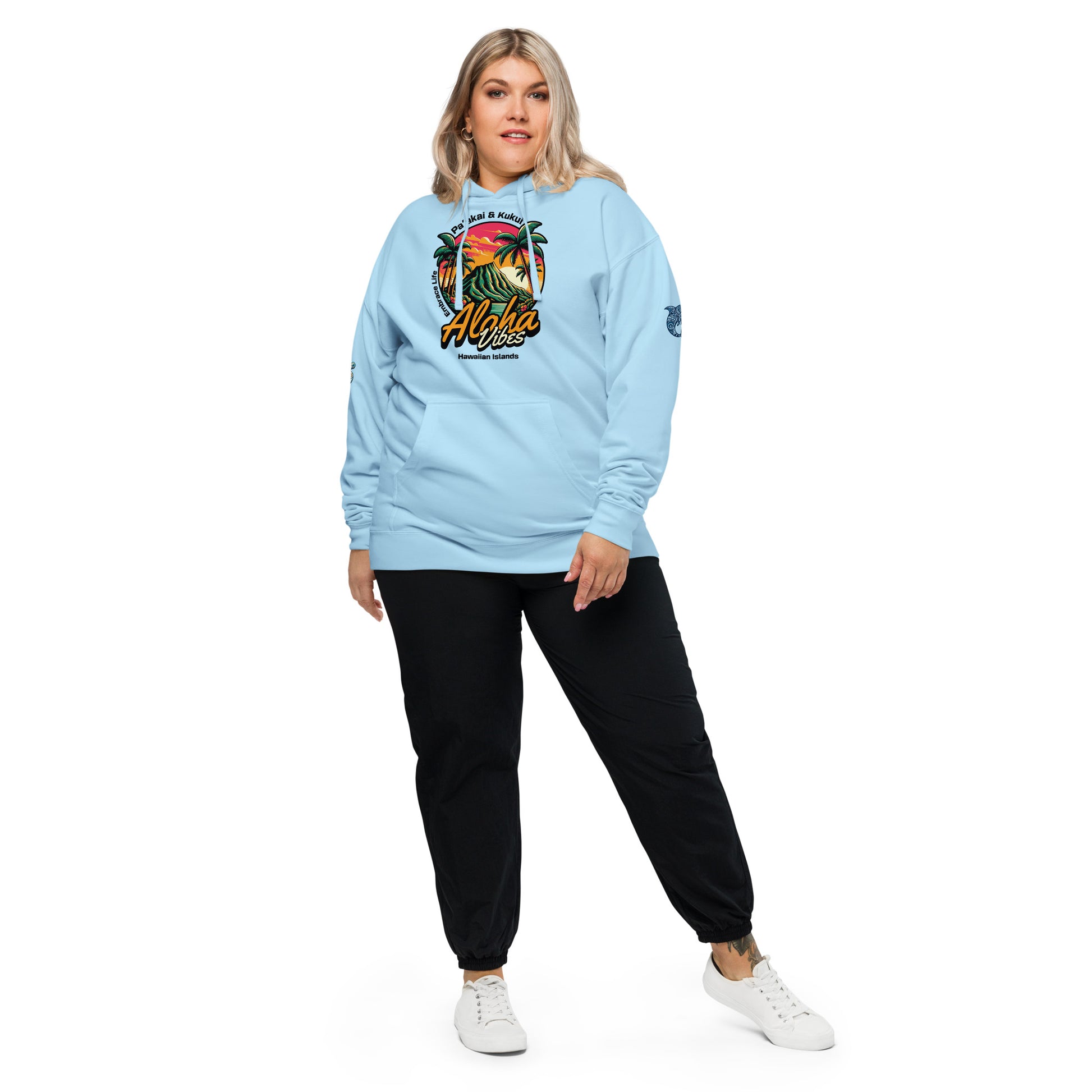 Aloha Vibes - Unisex midweight hoodie Pullover Hoodie Pa'akai & Kukui