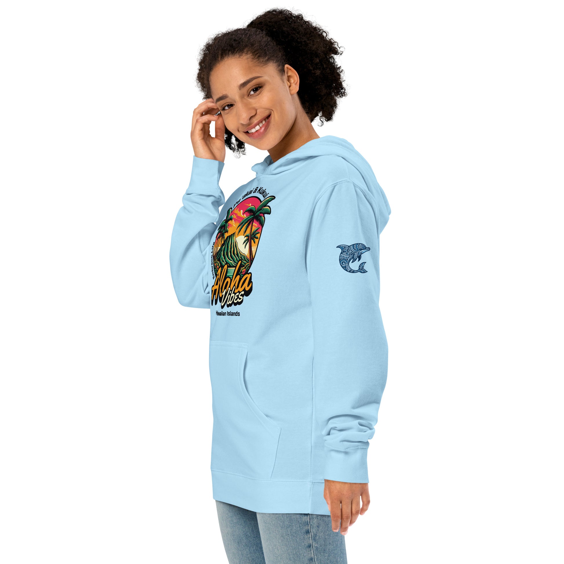 Aloha Vibes - Unisex midweight hoodie Pullover Hoodie Pa'akai & Kukui