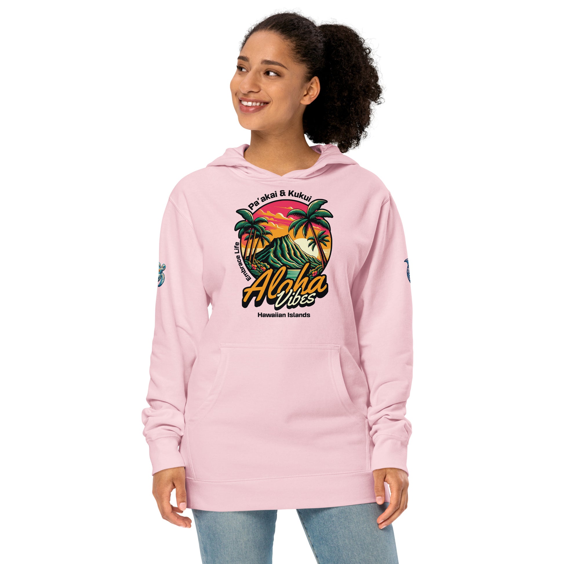 Aloha Vibes - Unisex midweight hoodie Pullover Hoodie Pa'akai & Kukui