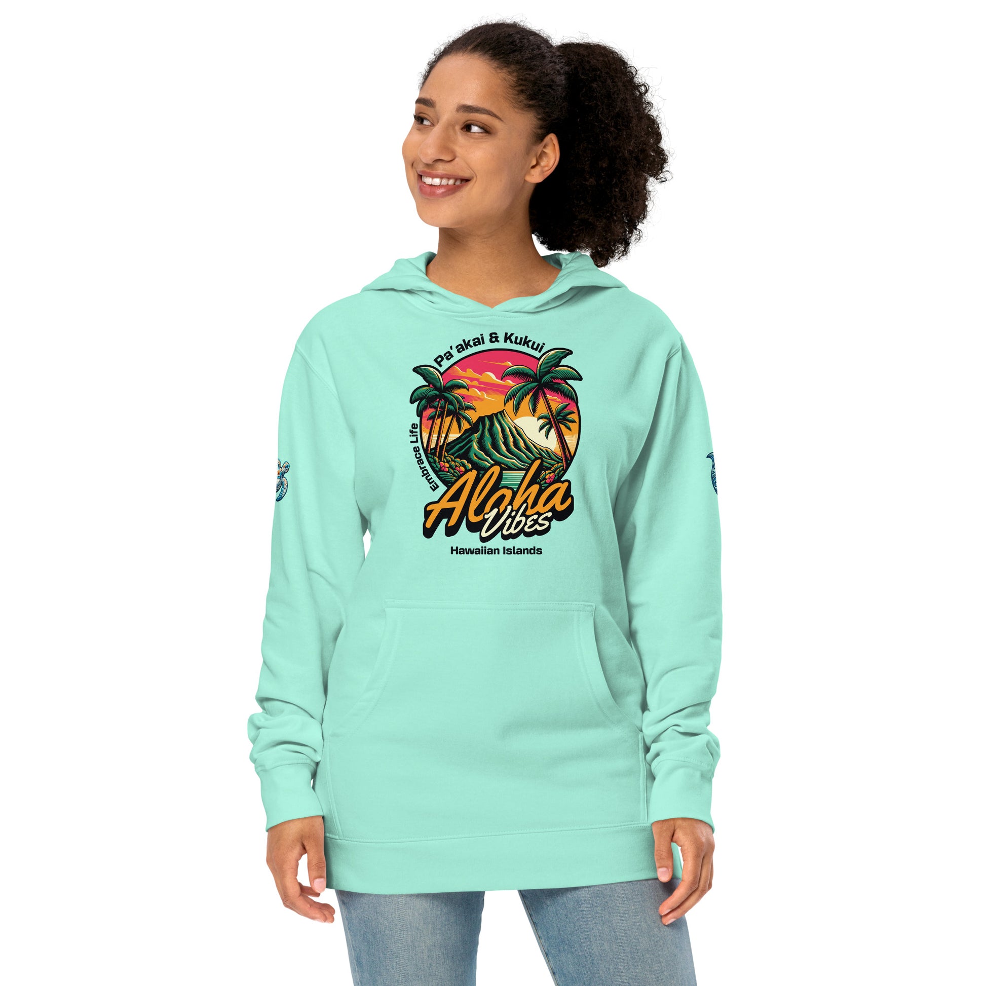 Aloha Vibes - Unisex midweight hoodie Pullover Hoodie Pa'akai & Kukui