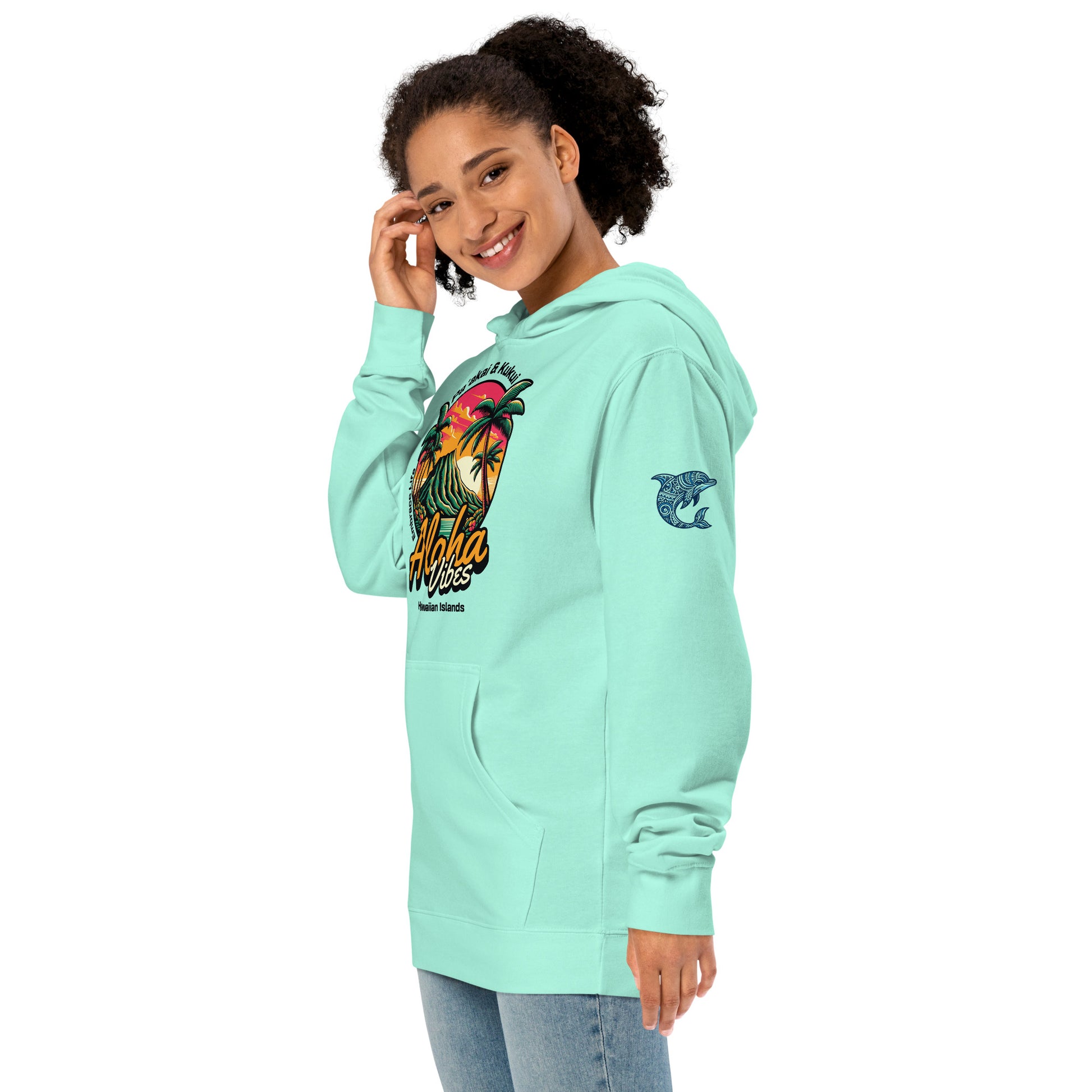 Aloha Vibes - Unisex midweight hoodie Pullover Hoodie Pa'akai & Kukui