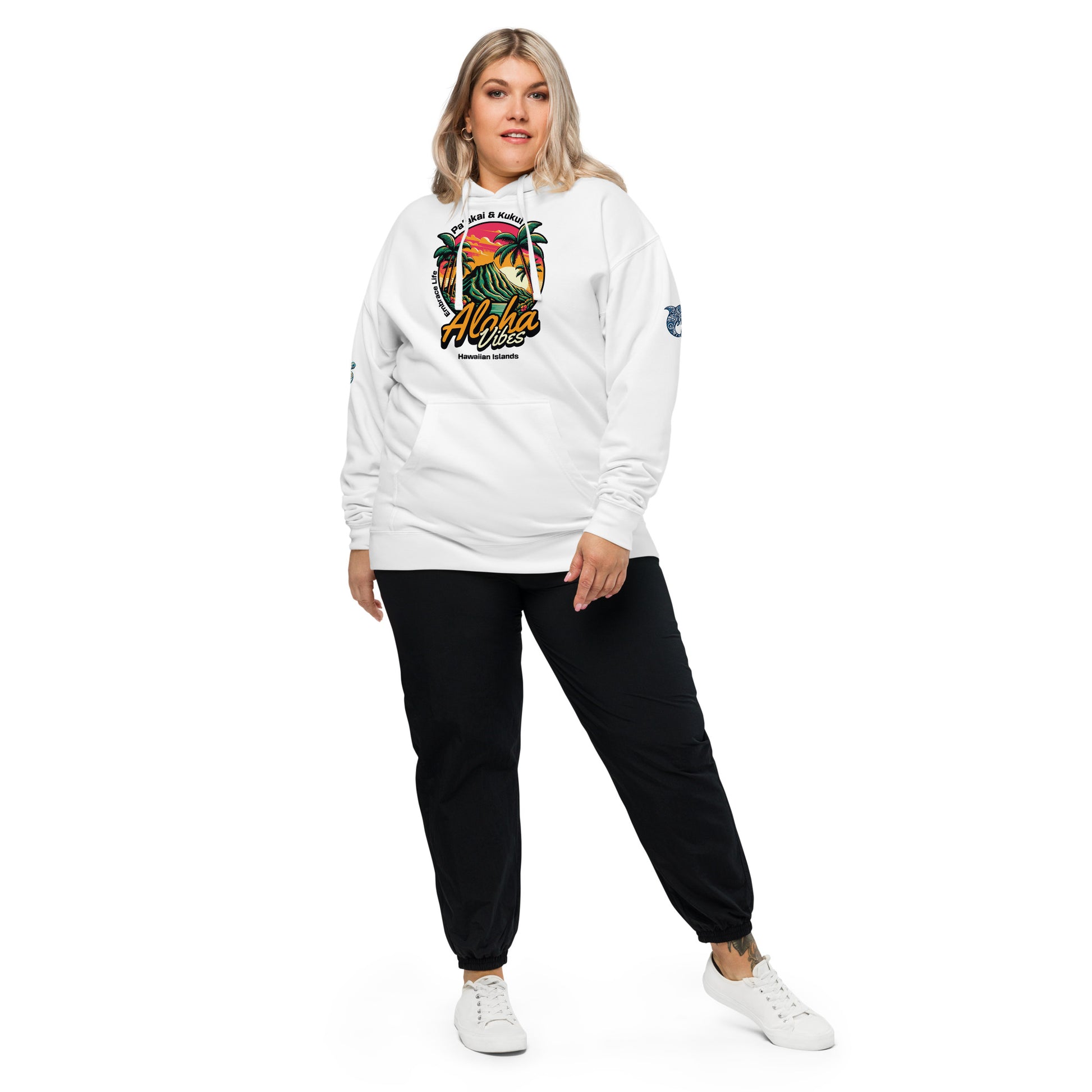 Aloha Vibes - Unisex midweight hoodie Pullover Hoodie Pa'akai & Kukui