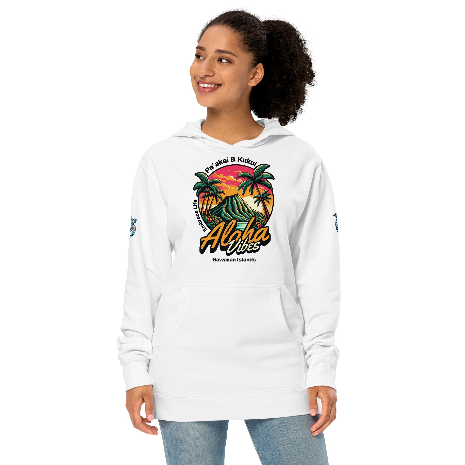 Aloha Vibes - Unisex midweight hoodie Pullover Hoodie Pa'akai & Kukui