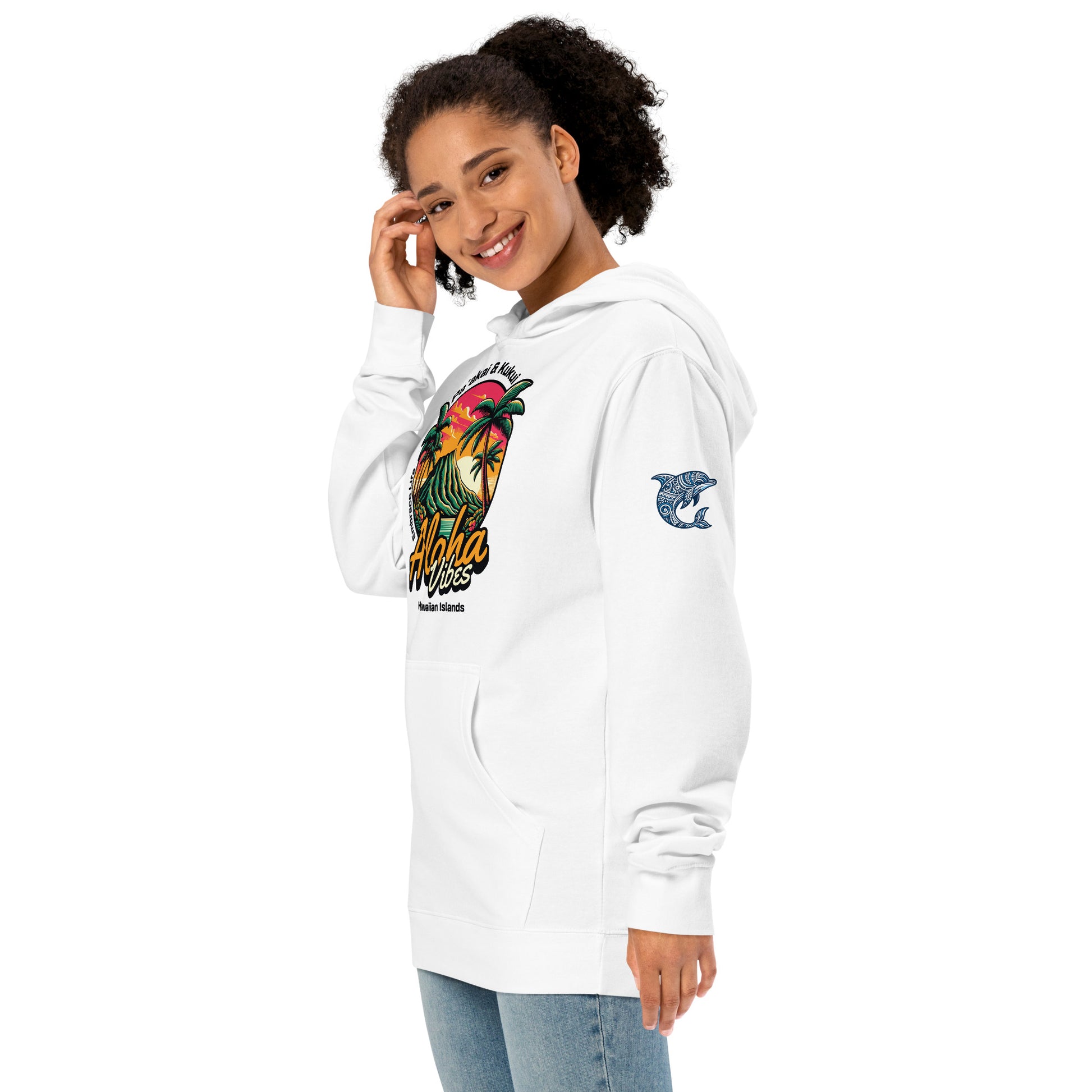Aloha Vibes - Unisex midweight hoodie Pullover Hoodie Pa'akai & Kukui