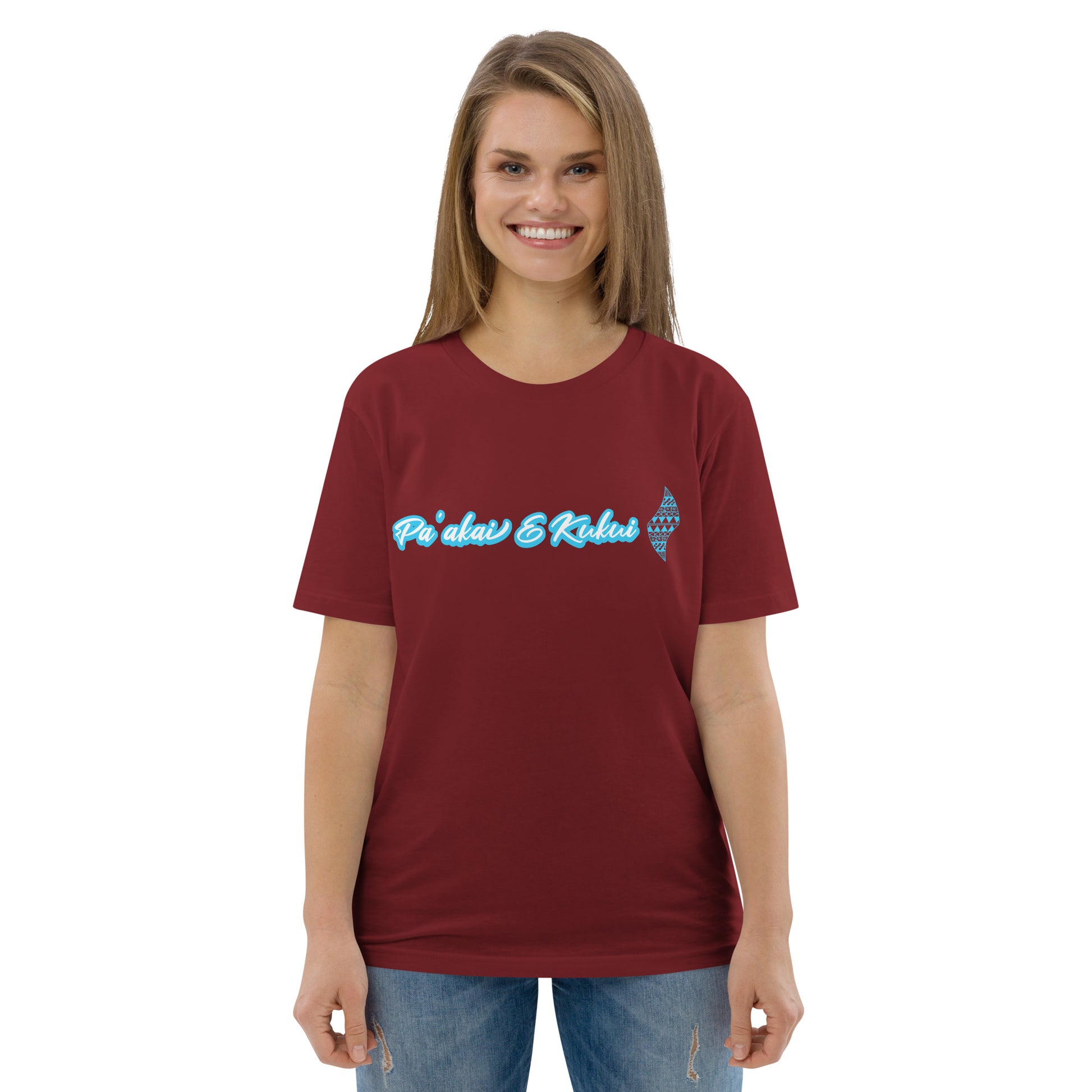 Embrace Life - Organic Cotton T-shirt T-shirt Pa'akai & Kukui Burgundy S
