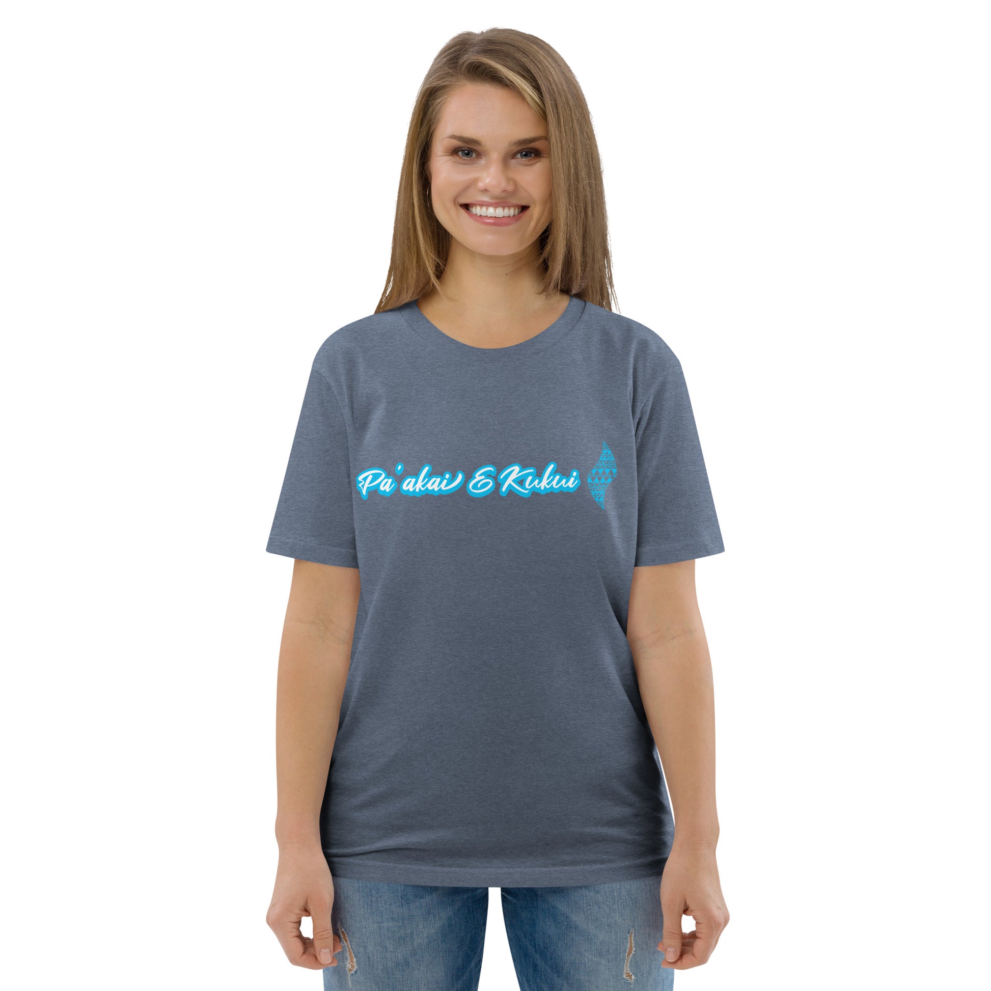 Embrace Life - Organic Cotton T-shirt T-shirt Pa'akai & Kukui Dark Heather Blue S