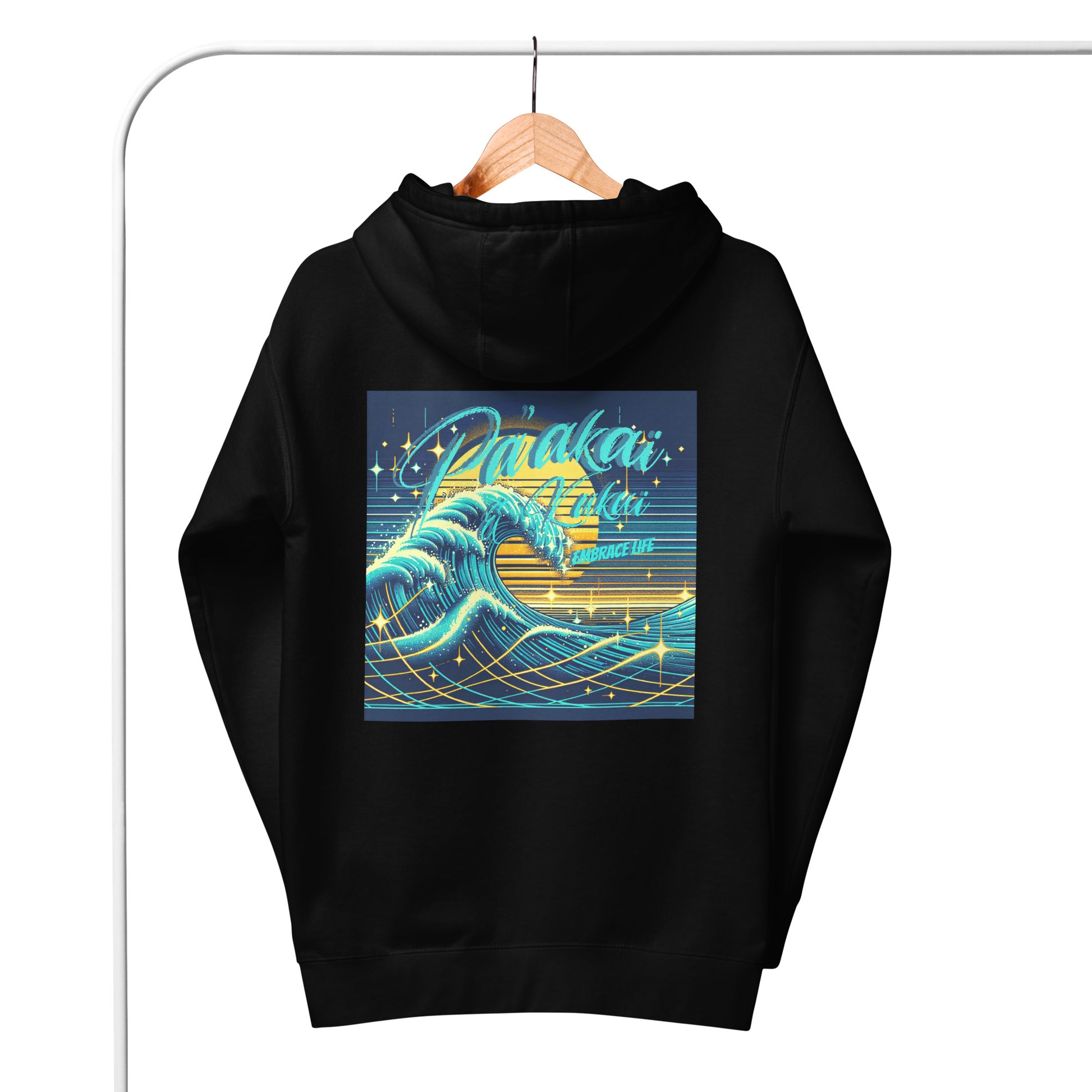 Blue Waves Unisex Hoodie Pullover Hoodie Pa'akai & Kukui