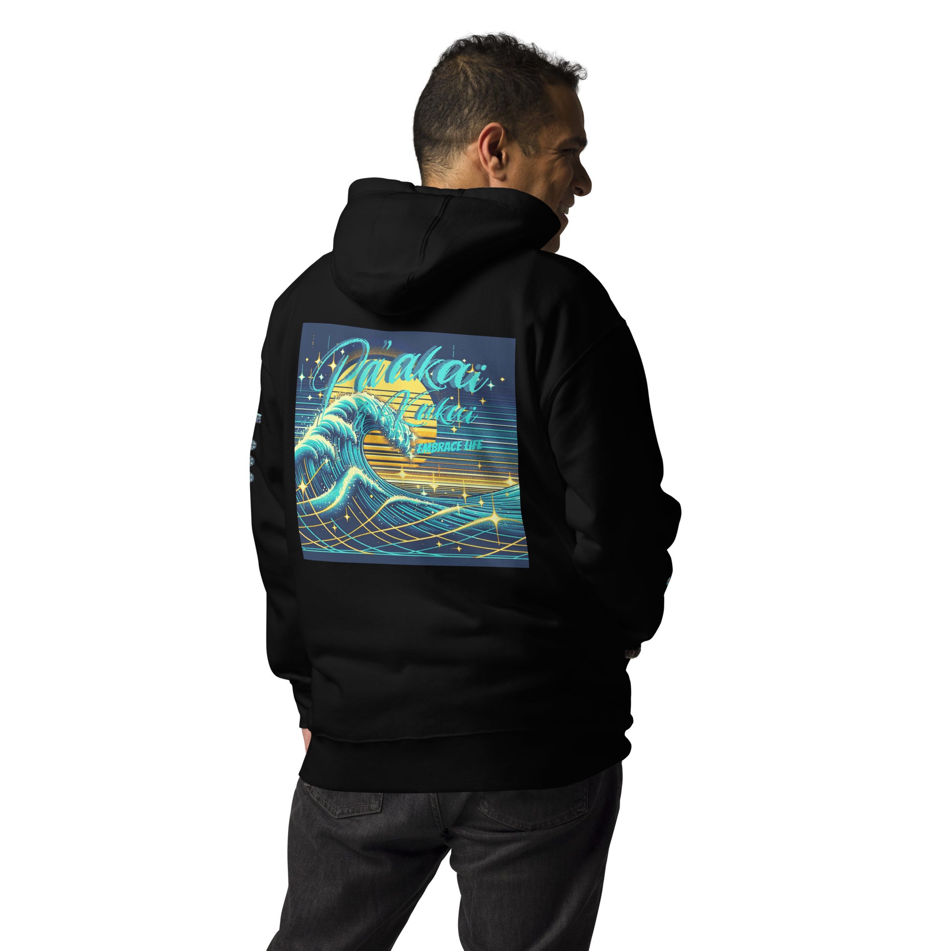 Blue Waves Unisex Hoodie Pullover Hoodie Pa'akai & Kukui