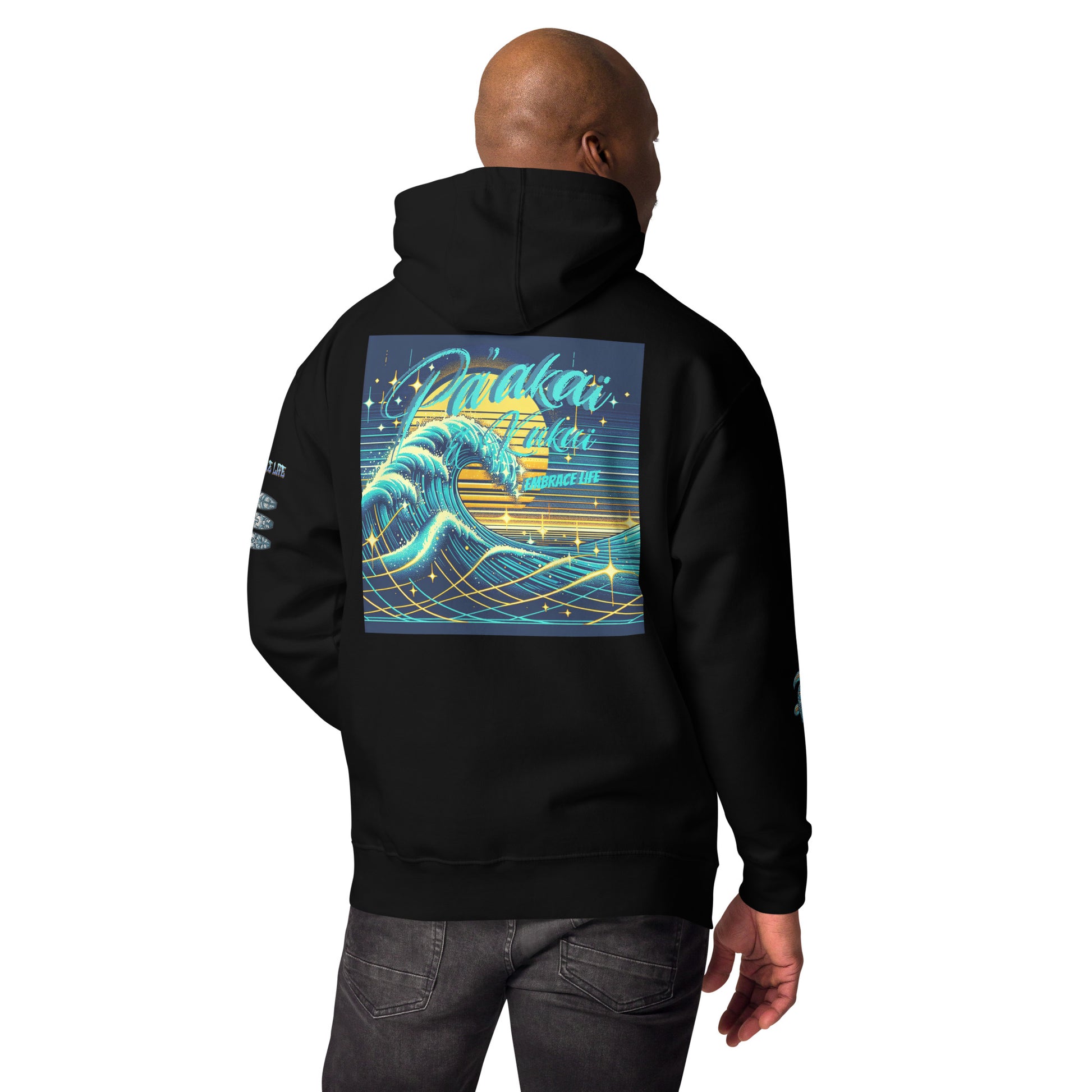 Blue Waves Unisex Hoodie Pullover Hoodie Pa'akai & Kukui