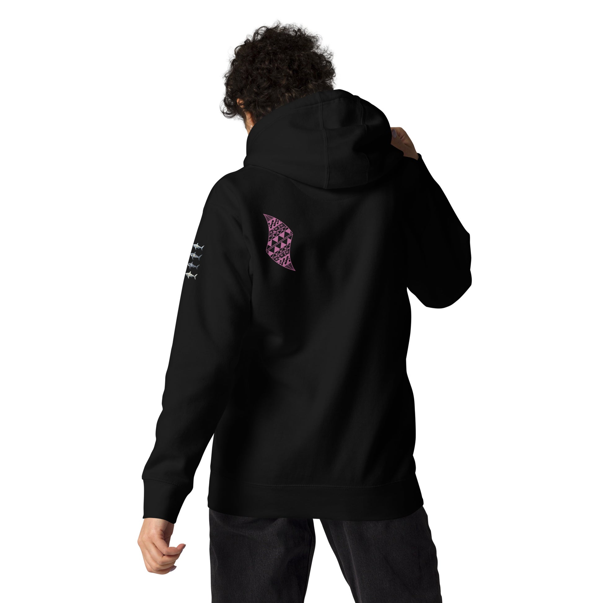 Pua aloalo Hoodie Pullover Hoodie Pa'akai & Kukui