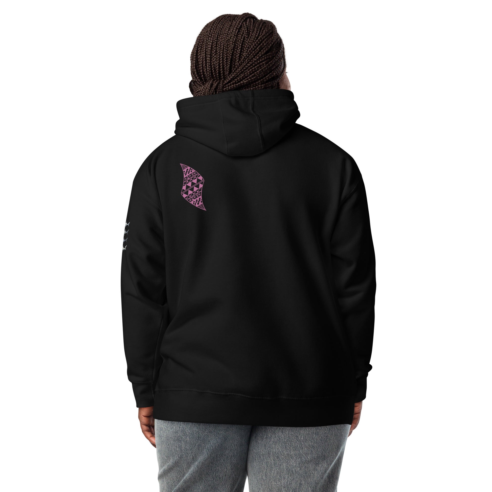 Pua aloalo Hoodie Pullover Hoodie Pa'akai & Kukui