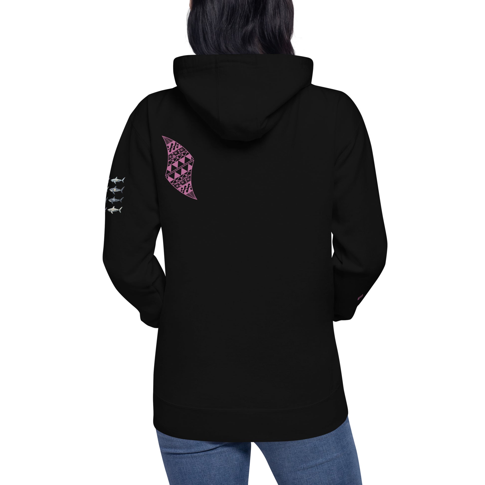 Pua aloalo Hoodie Pullover Hoodie Pa'akai & Kukui