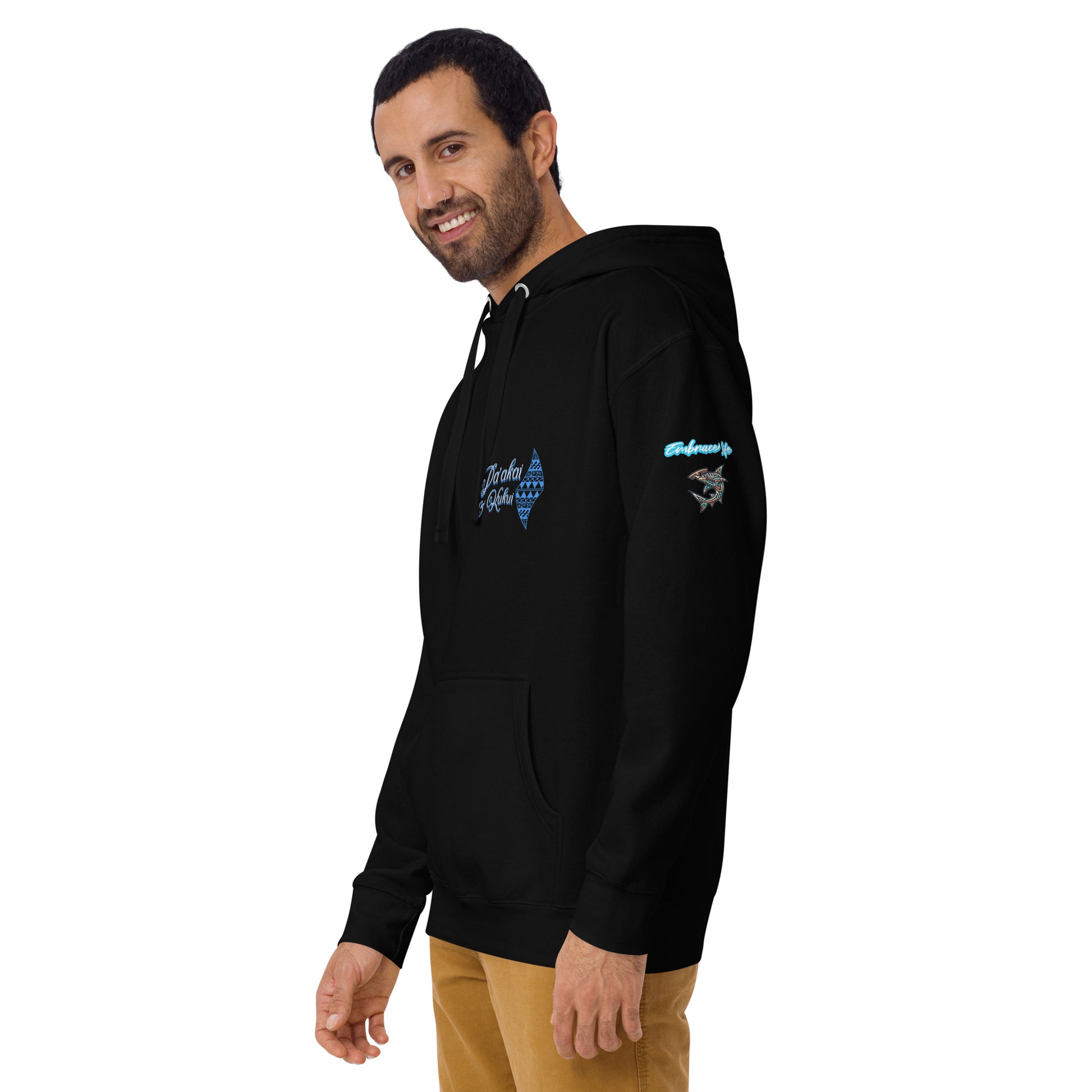 Japanese Cherry Blossom Premium Pullover Hoodie — Hawaiian Streetwear Floral Design Pullover Hoodie Pa'akai & Kukui