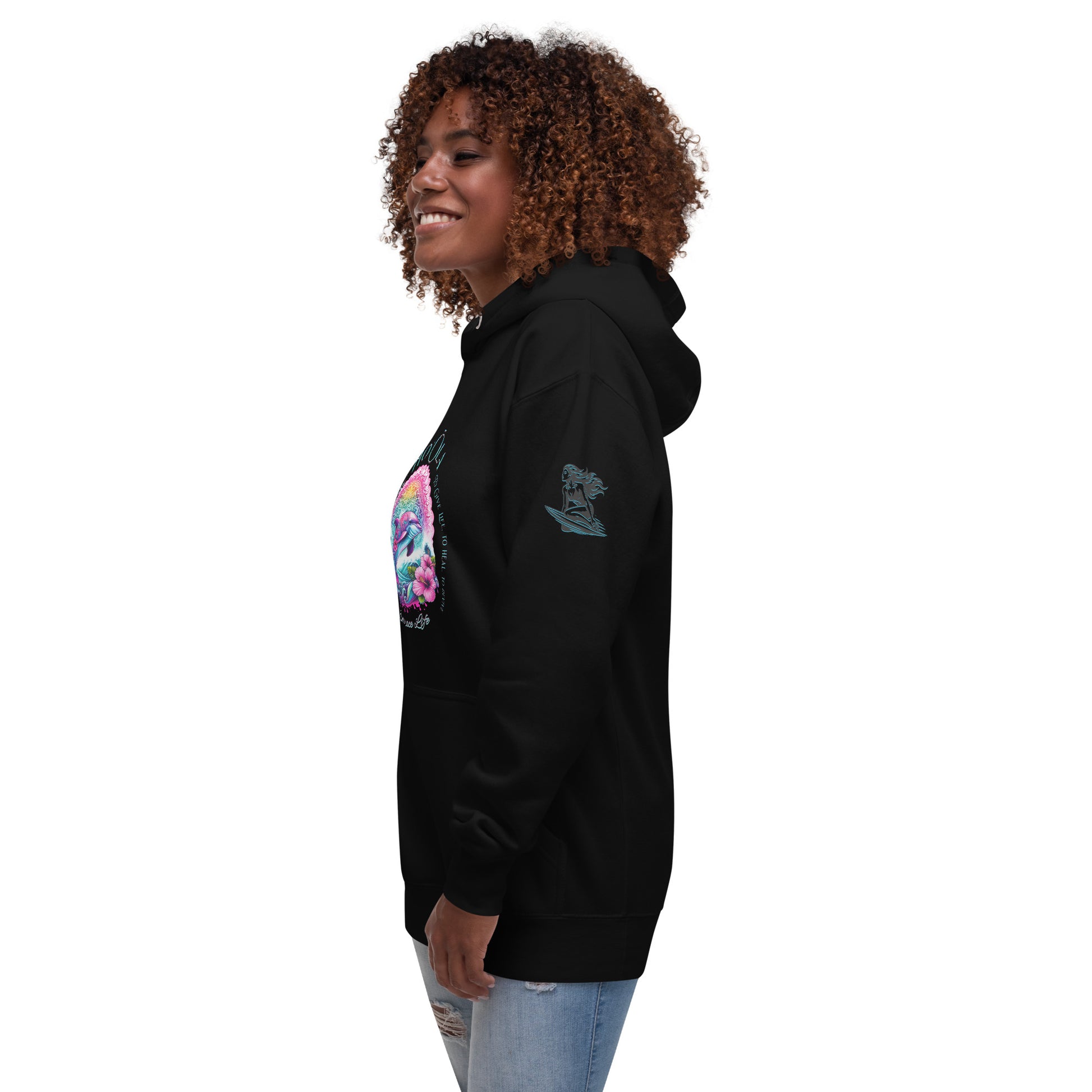 Ho'ōla (To Give Life, To Heal, To Revive) Women's Hoodie Pullover Hoodie Pa'akai & Kukui