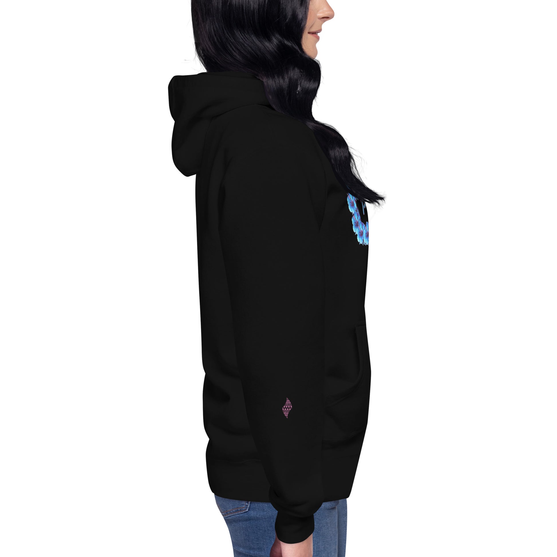 Pua aloalo Hoodie Pullover Hoodie Pa'akai & Kukui