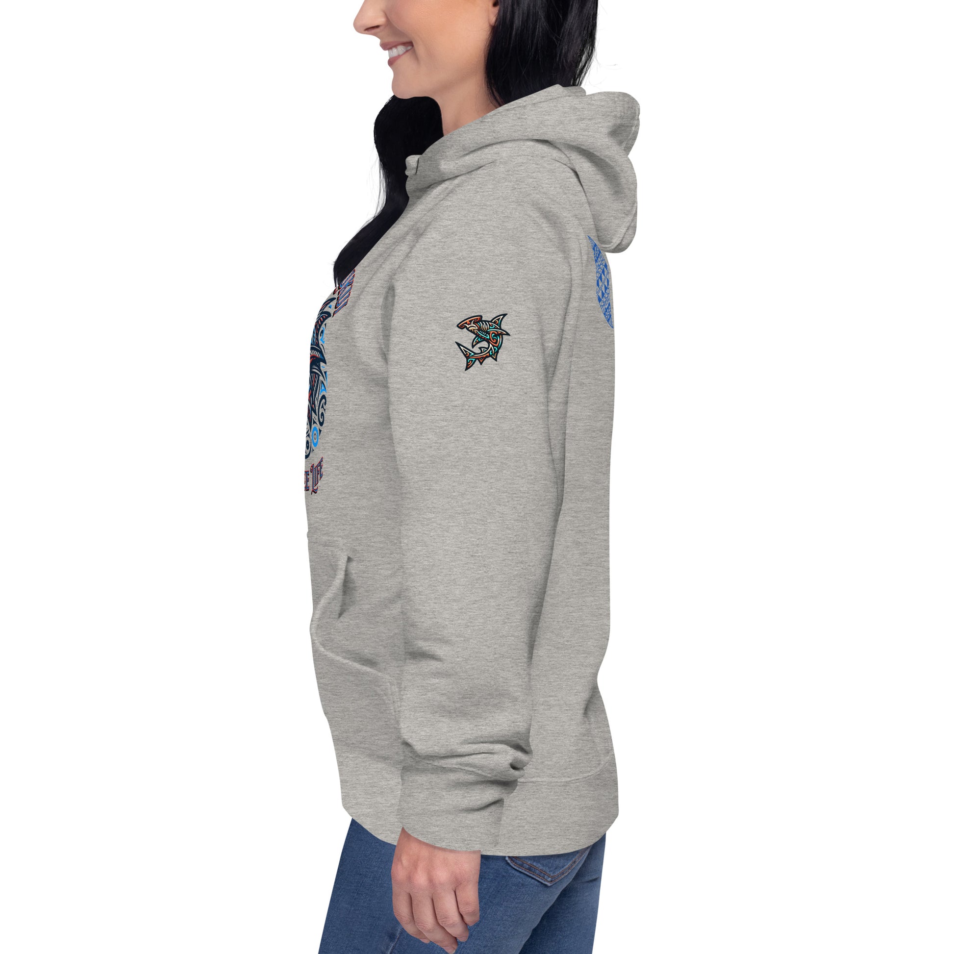Tribal Shark Unisex Hoodie Pullover Hoodie Pa'akai & Kukui