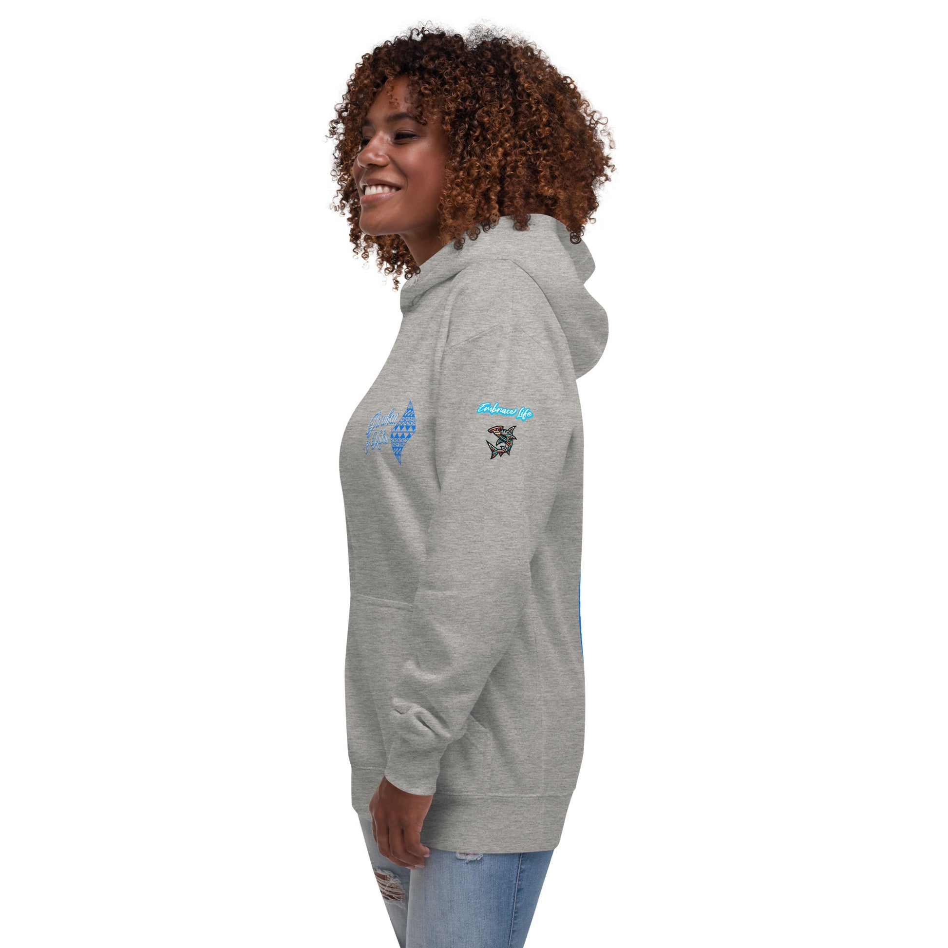 Japanese Cherry Blossom Premium Pullover Hoodie — Hawaiian Streetwear Floral Design Pullover Hoodie Pa'akai & Kukui