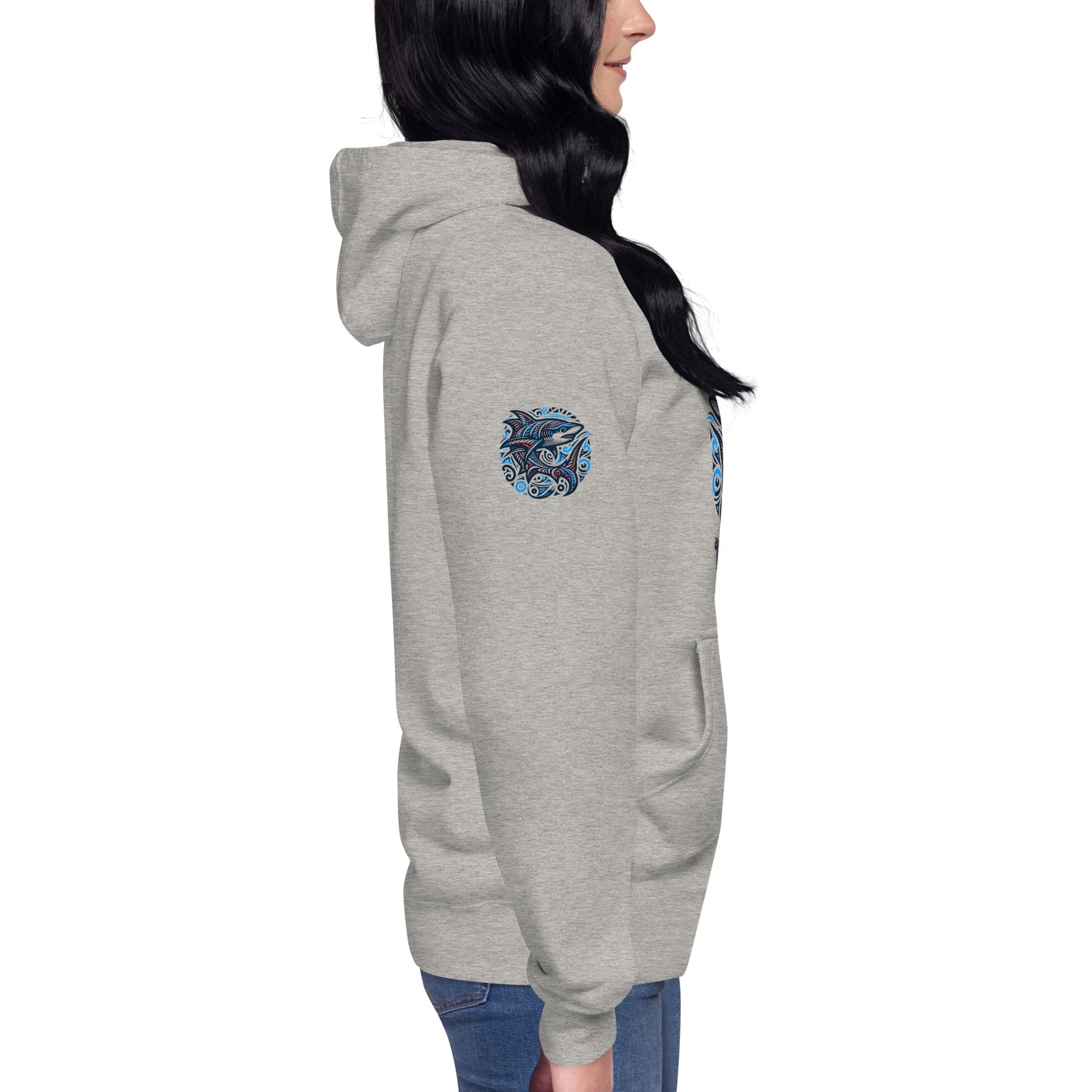 Tribal Shark Unisex Hoodie Pullover Hoodie Pa'akai & Kukui