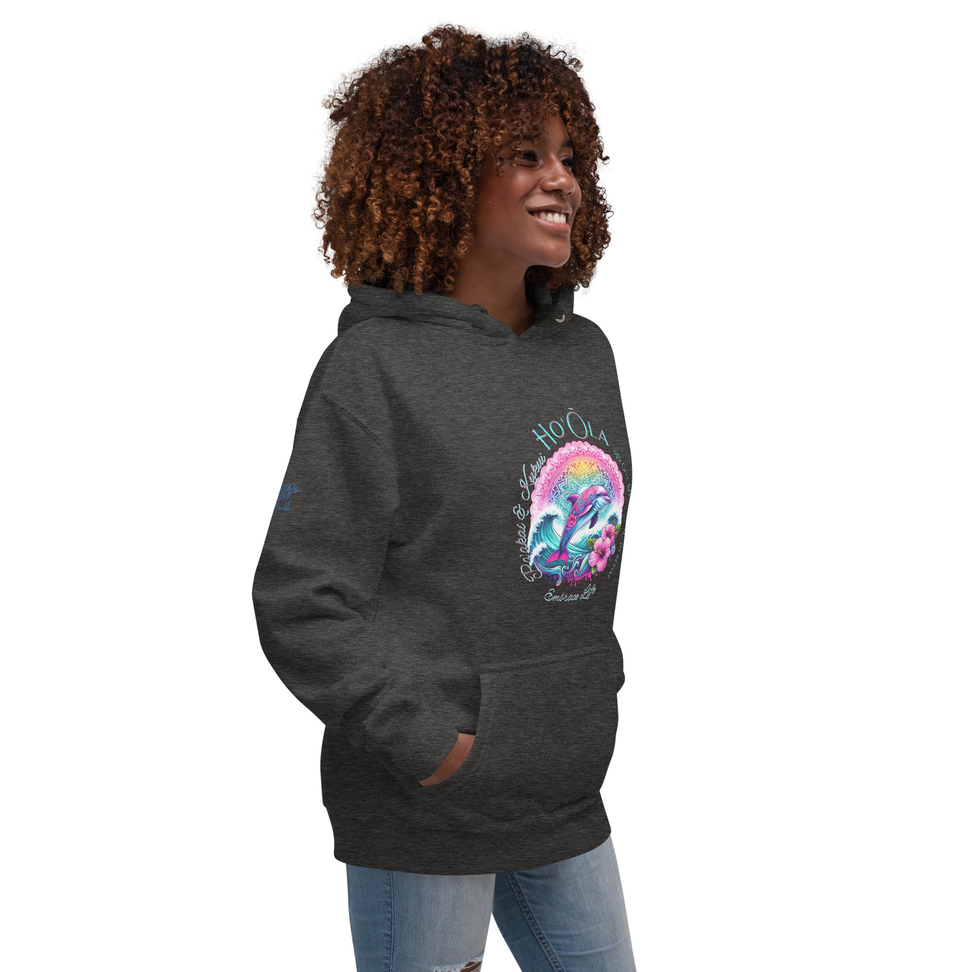 Ho'ōla (To Give Life, To Heal, To Revive) Women's Hoodie Pullover Hoodie Pa'akai & Kukui
