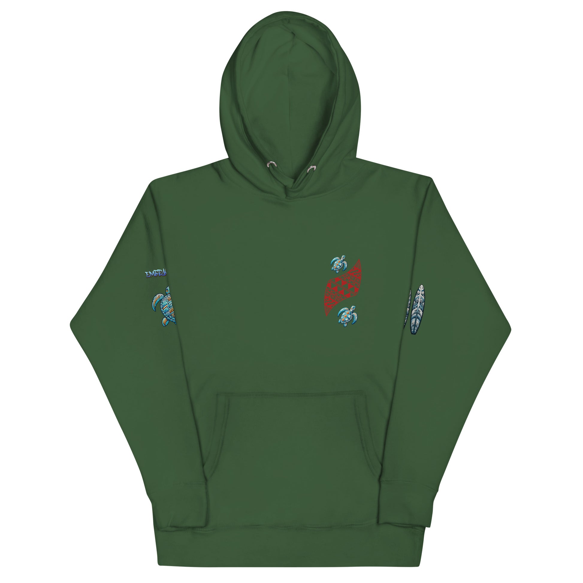 VW Good Vibes Hoodie Pullover Hoodie Pa'akai & Kukui Forest Green S
