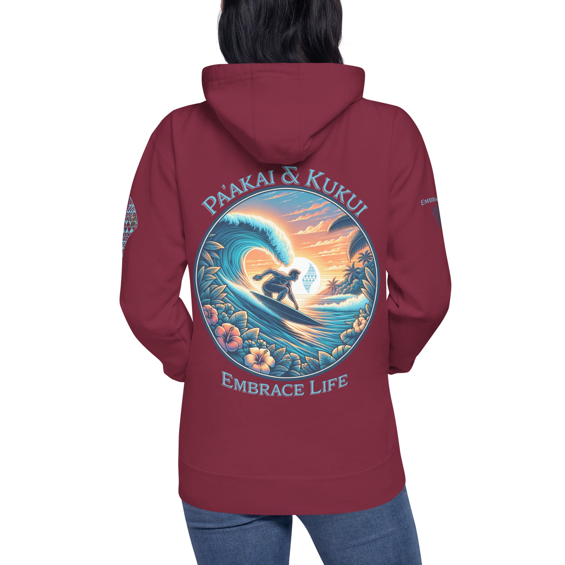Kai pi'i Hoodie Pullover Hoodie Pa'akai & Kukui