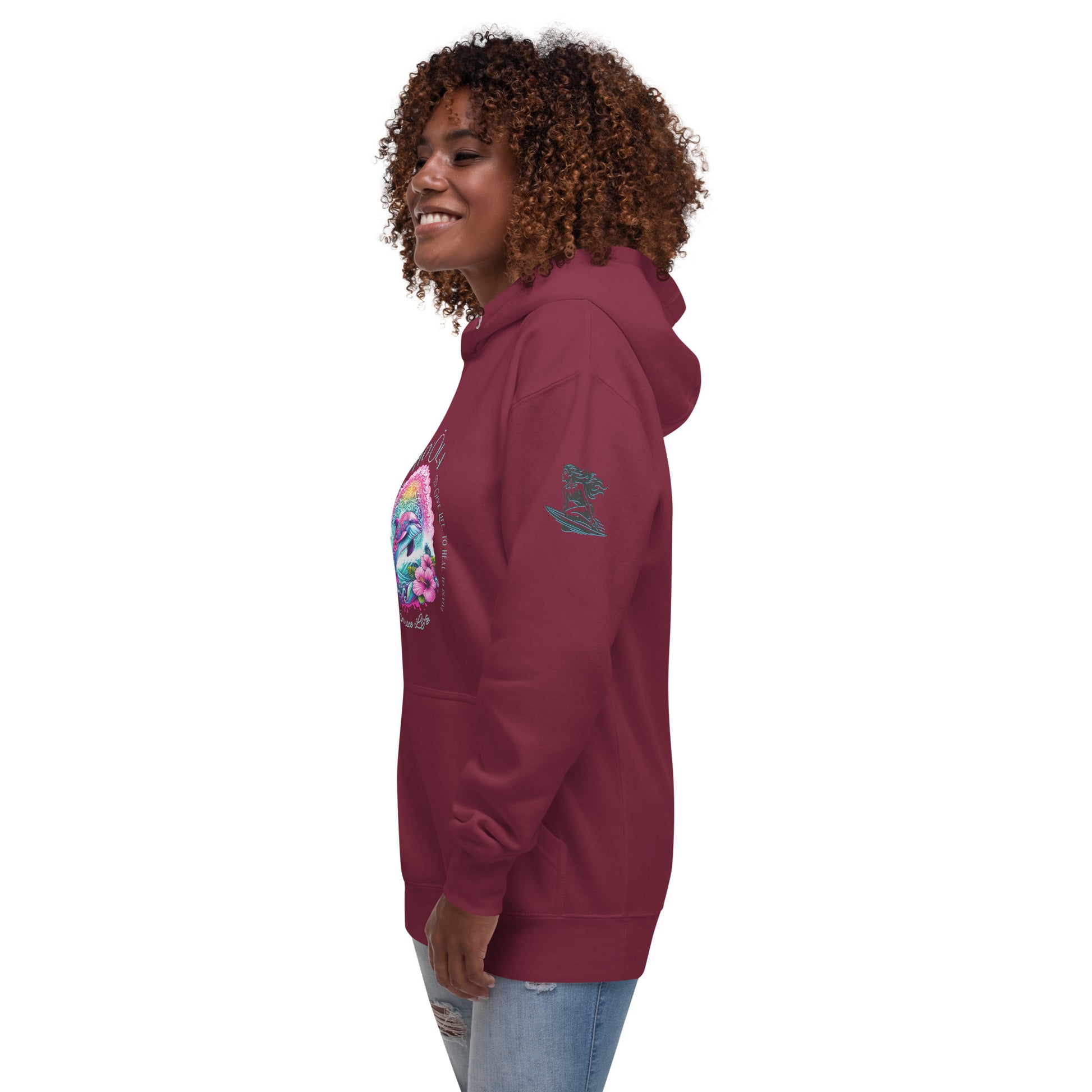 Ho'ōla (To Give Life, To Heal, To Revive) Women's Hoodie Pullover Hoodie Pa'akai & Kukui