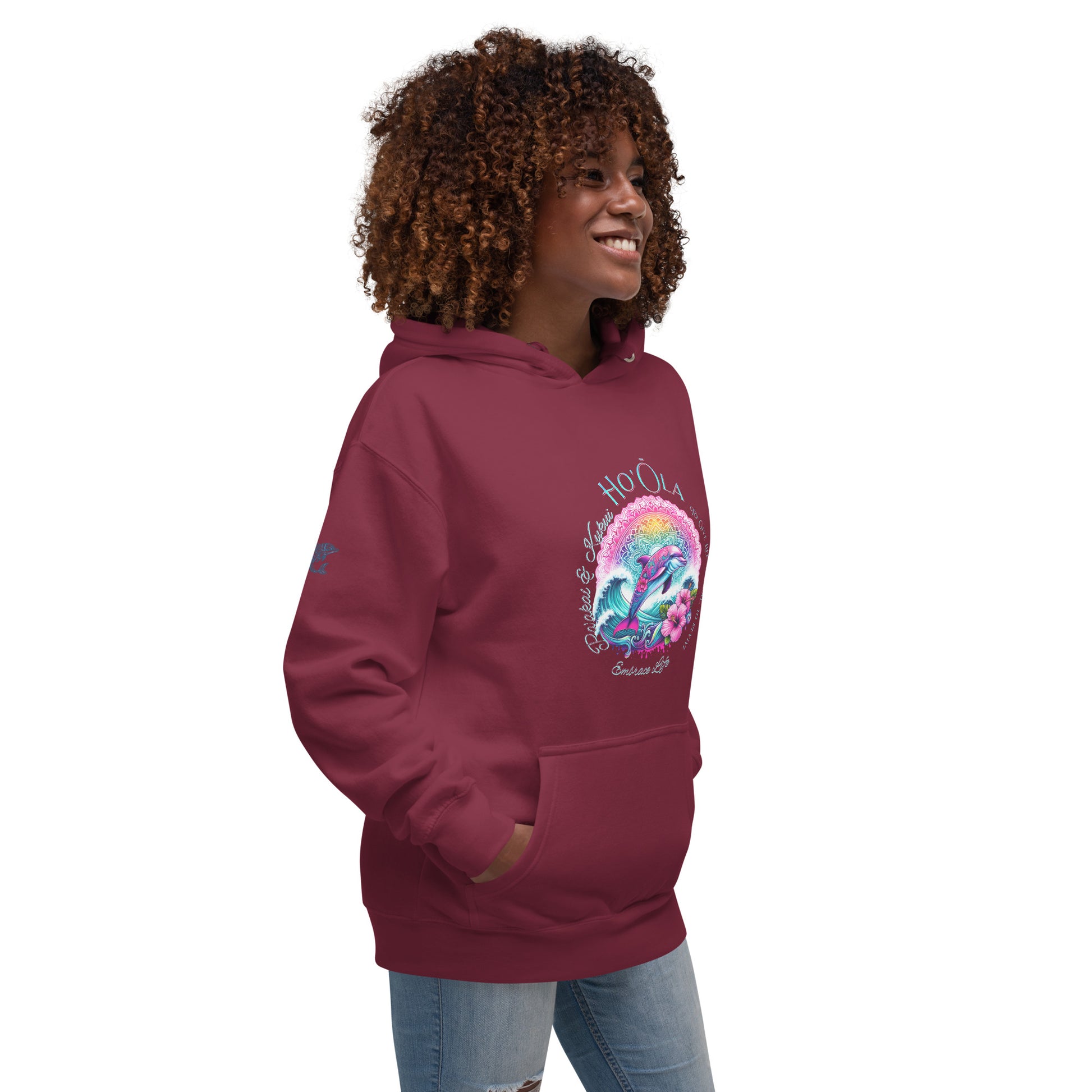 Ho'ōla (To Give Life, To Heal, To Revive) Women's Hoodie Pullover Hoodie Pa'akai & Kukui