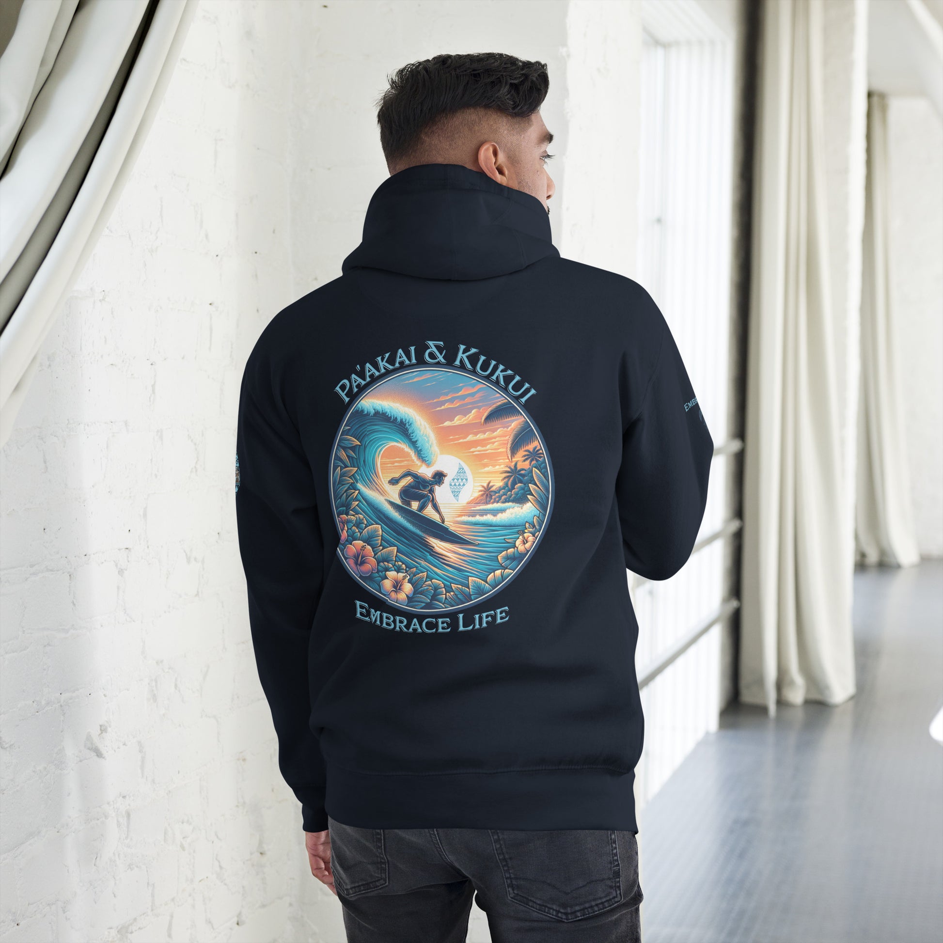 Kai pi'i Hoodie Pullover Hoodie Pa'akai & Kukui