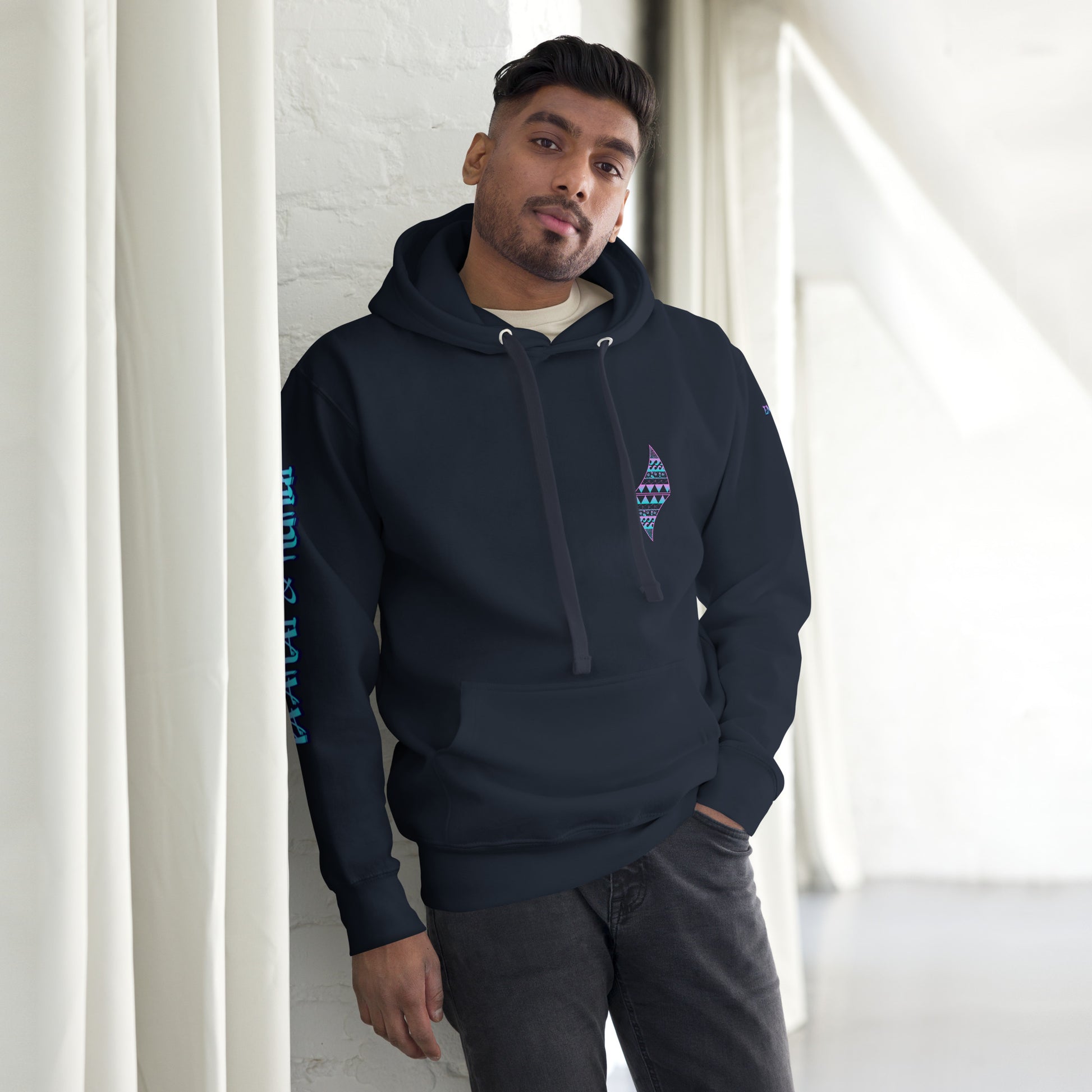 Hauʻoli Hoodie Pullover Hoodie Pa'akai & Kukui Navy Blazer S