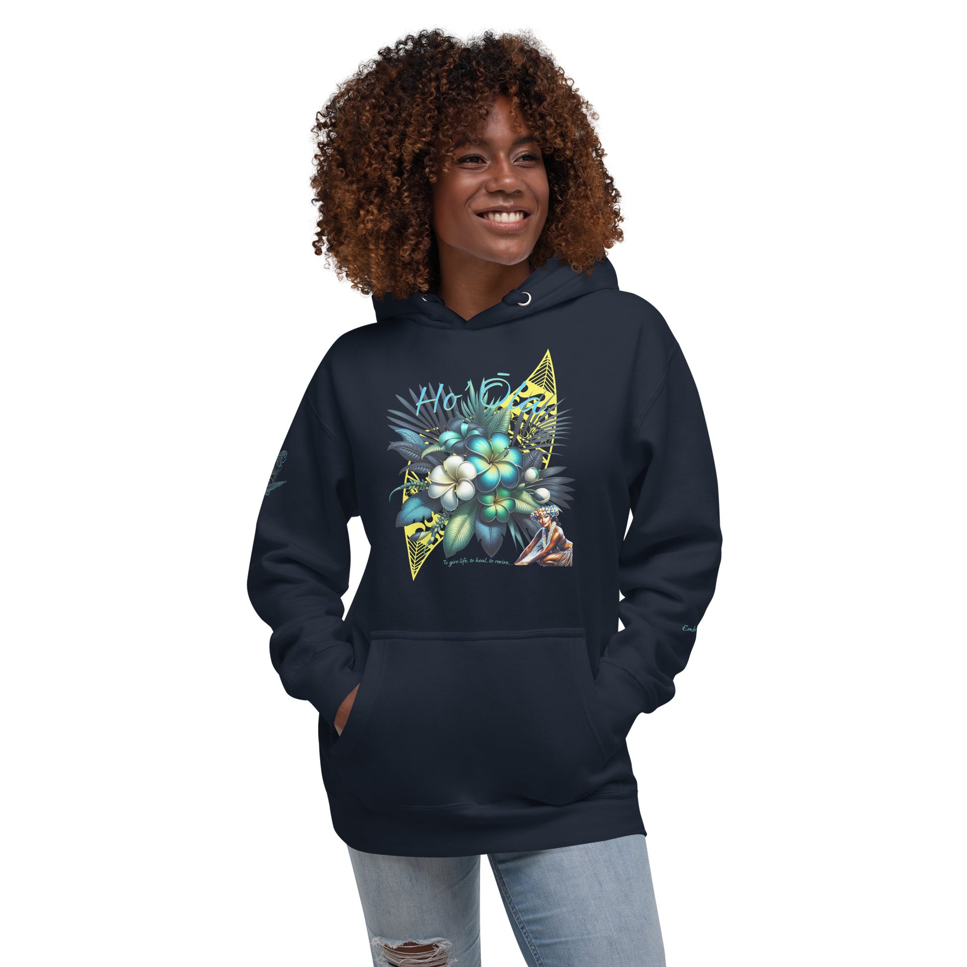 Kilipue Hoodie Pullover Hoodie Pa'akai & Kukui Navy Blazer S
