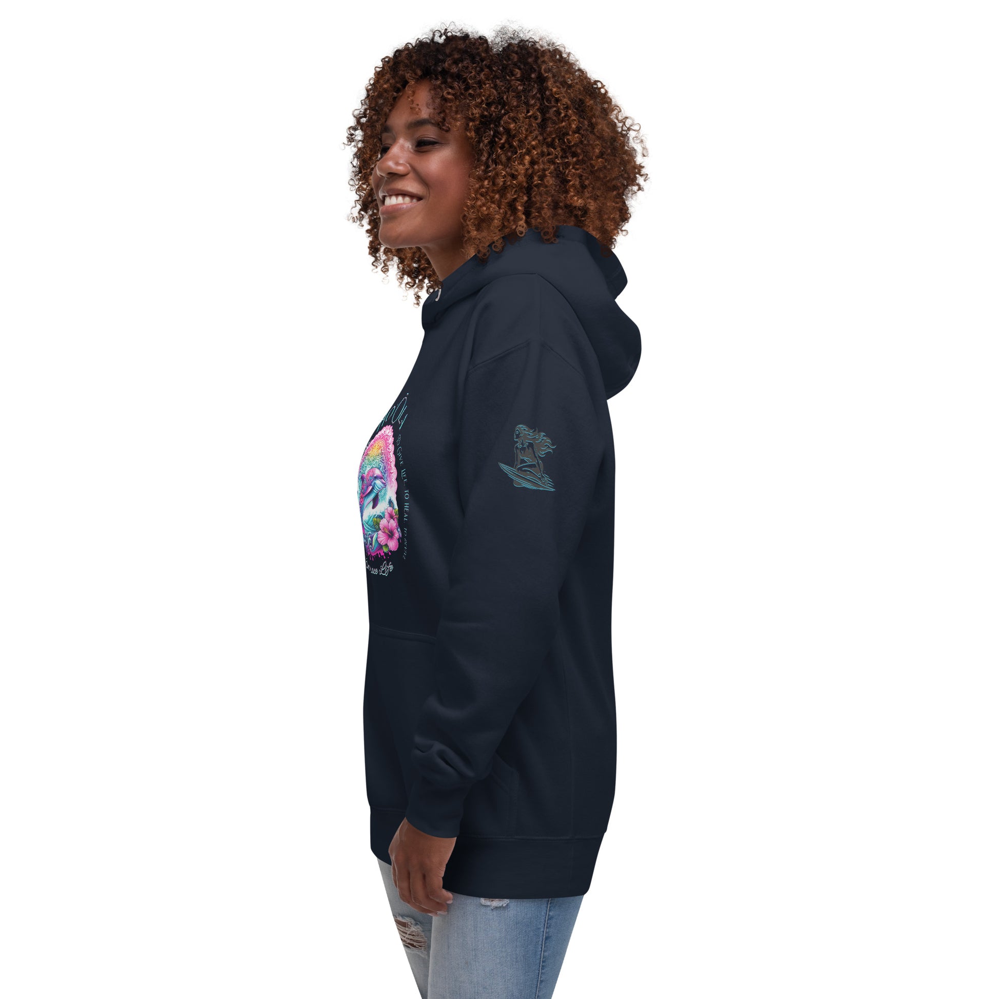 Ho'ōla (To Give Life, To Heal, To Revive) Women's Hoodie Pullover Hoodie Pa'akai & Kukui