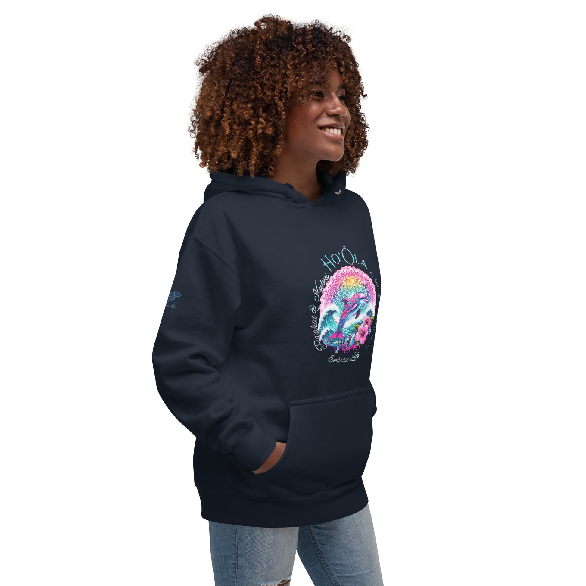 Ho'ōla (To Give Life, To Heal, To Revive) Women's Hoodie Pullover Hoodie Pa'akai & Kukui
