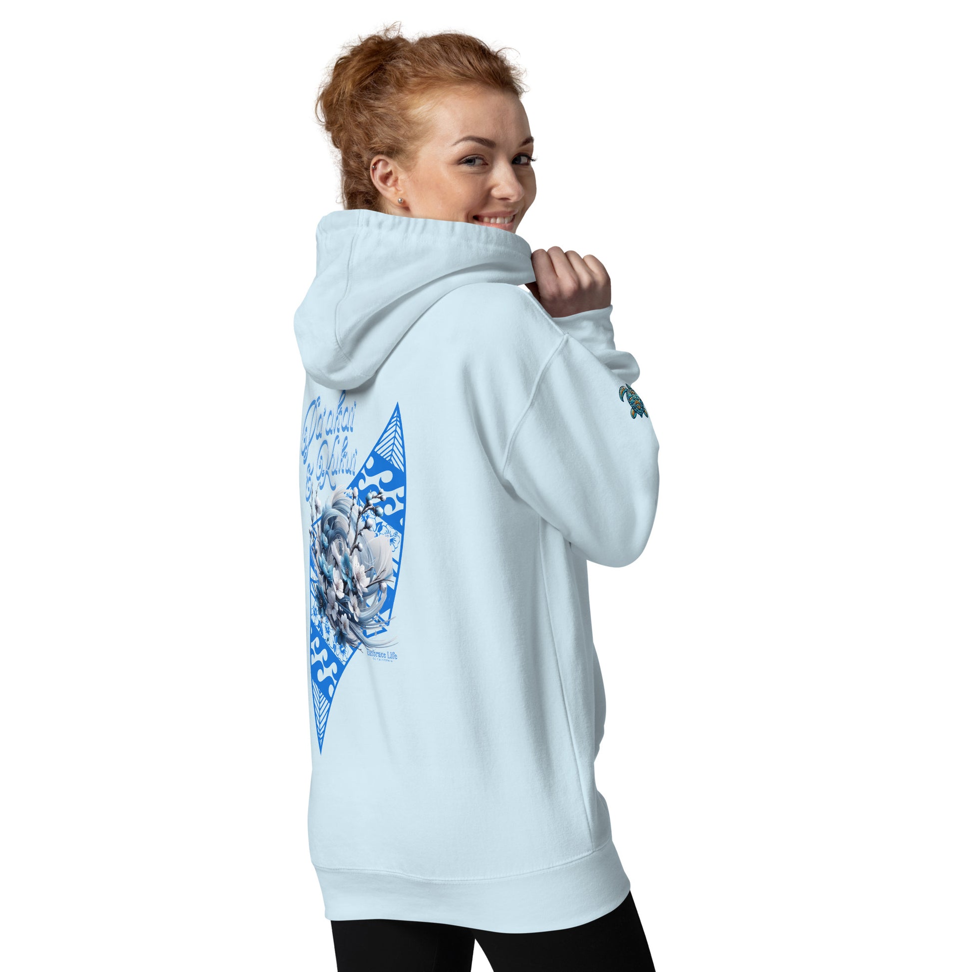 Japanese Cherry Blossom Premium Pullover Hoodie — Hawaiian Streetwear Floral Design Pullover Hoodie Pa'akai & Kukui