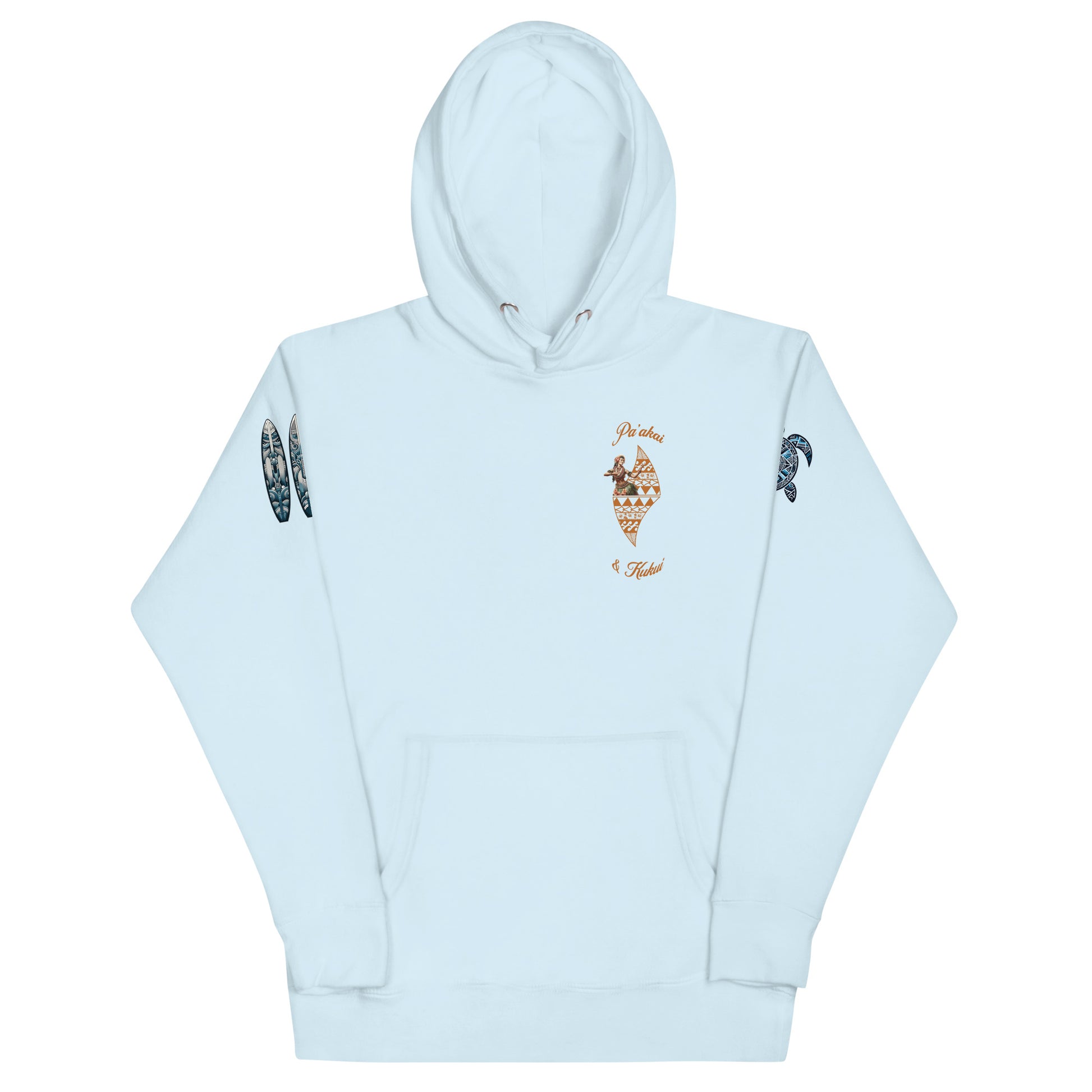 Aloha Spirit Hoodie Pullover Hoodie Pa'akai & Kukui Sky Blue S