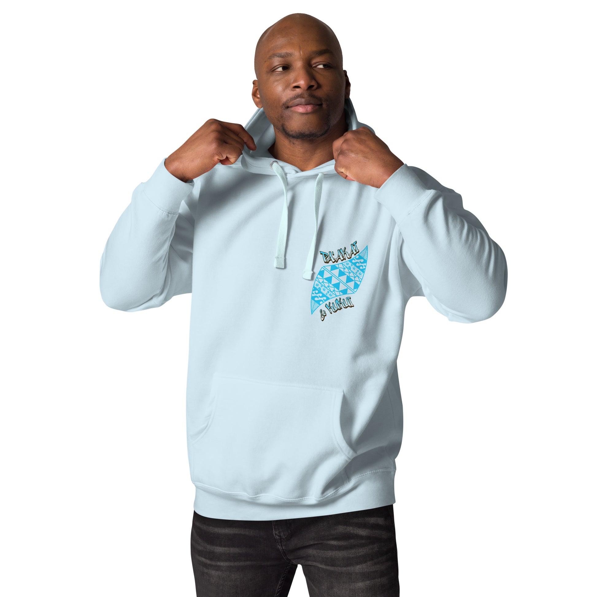 Tribal Sea Turtle Unisex Hoodie Pullover Hoodie Pa'akai & Kukui Sky Blue S