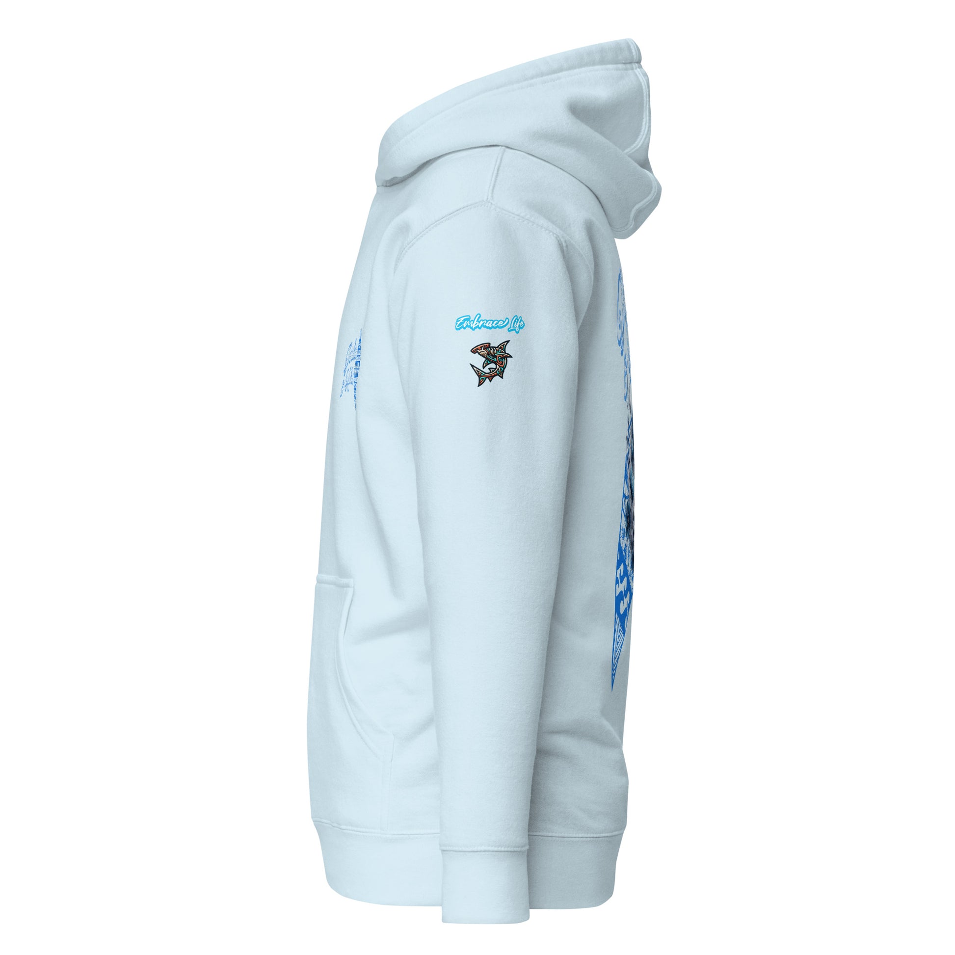 Japanese Cherry Blossom Premium Pullover Hoodie — Hawaiian Streetwear Floral Design Pullover Hoodie Pa'akai & Kukui