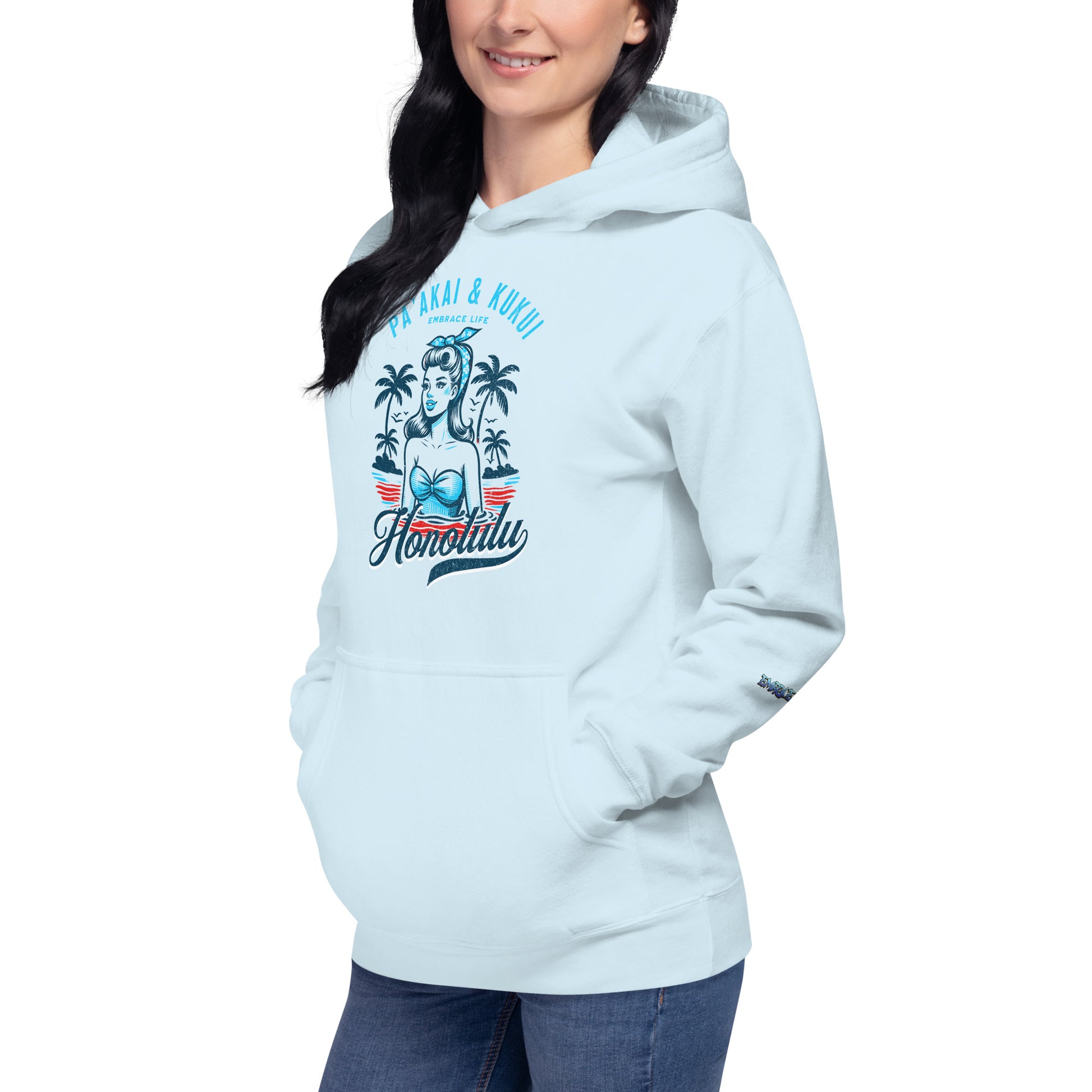 Honolulu Hoodie Pullover Hoodie Pa'akai & Kukui