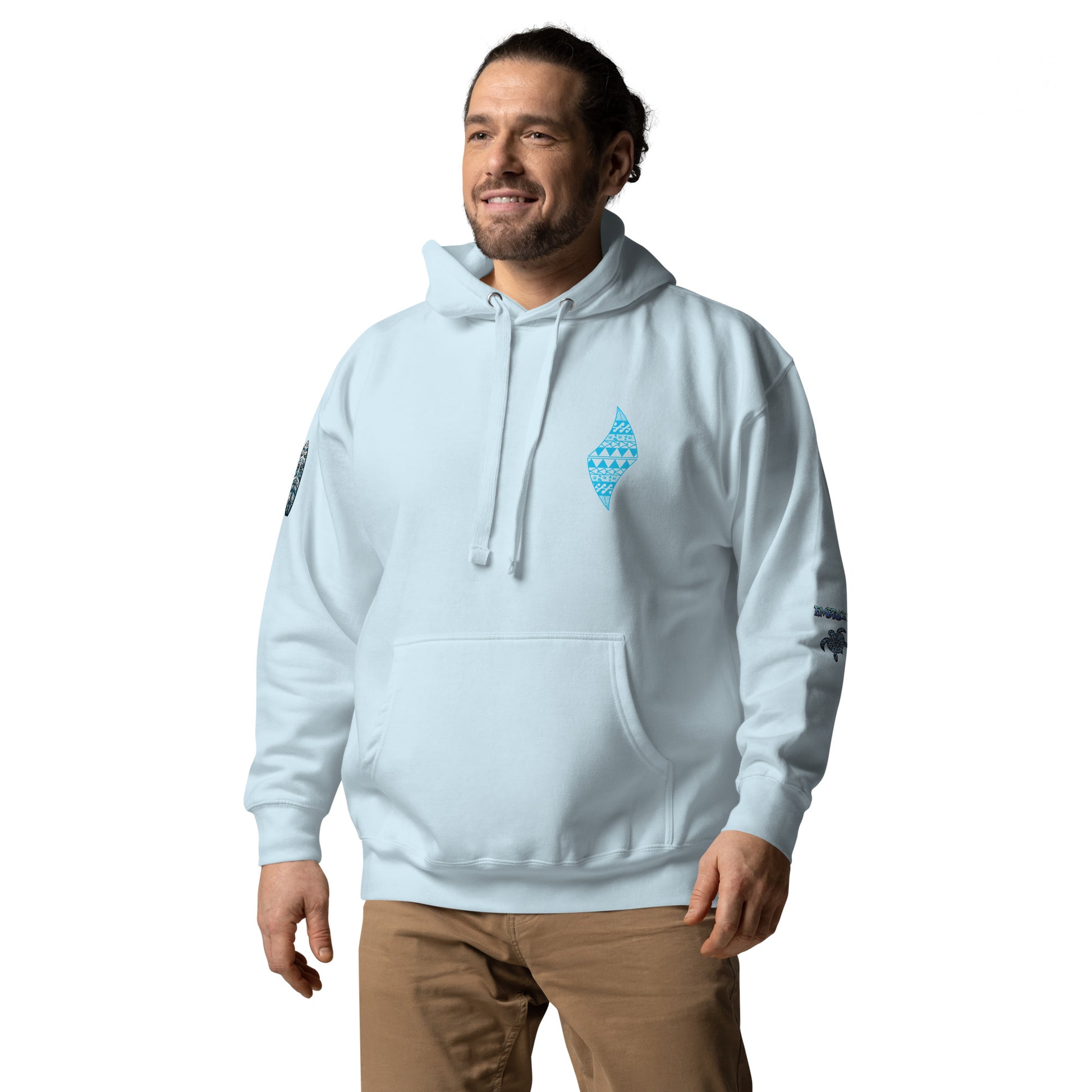 Blue Sea Turtle Hoodie Pullover Hoodie Pa'akai & Kukui