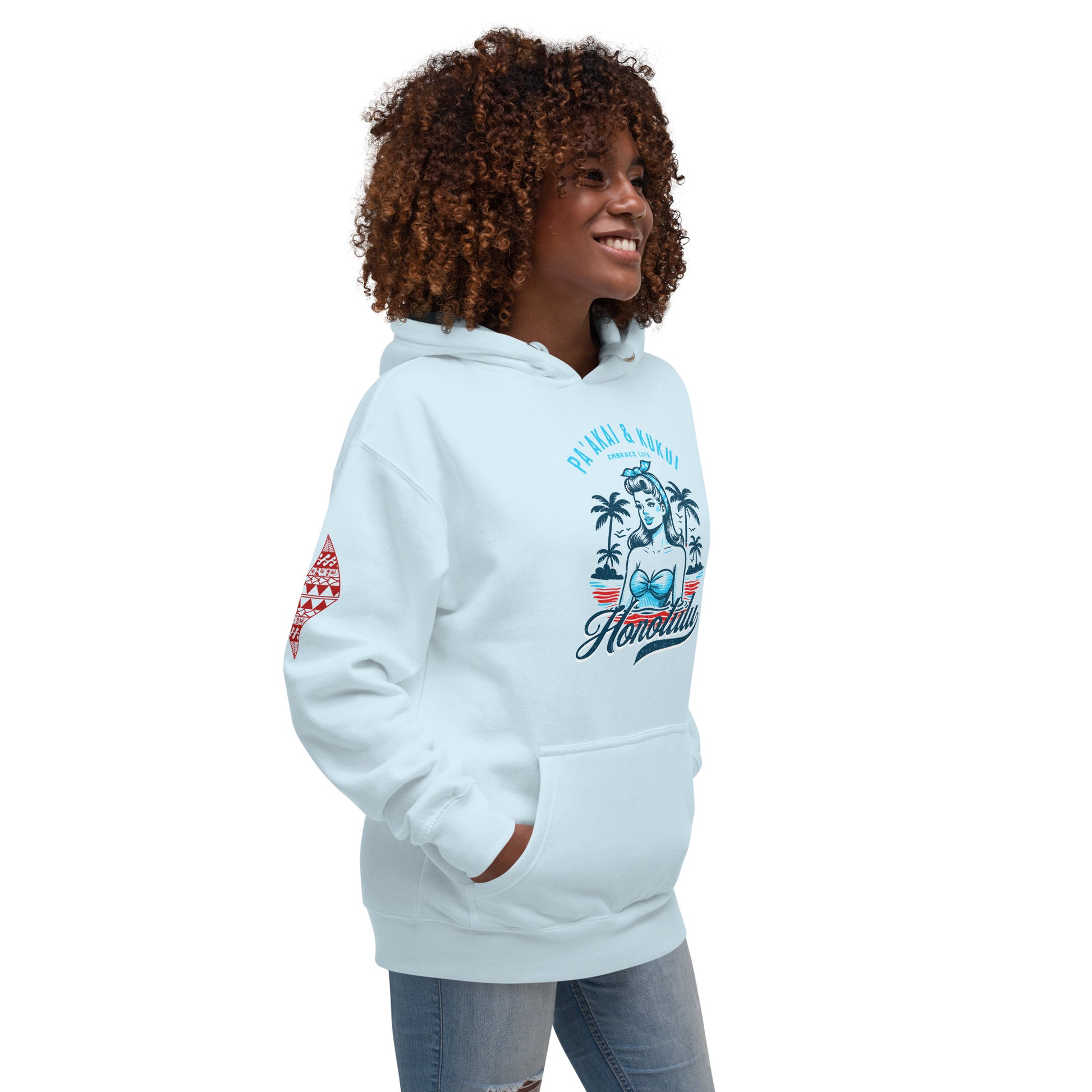 Honolulu Hoodie Pullover Hoodie Pa'akai & Kukui