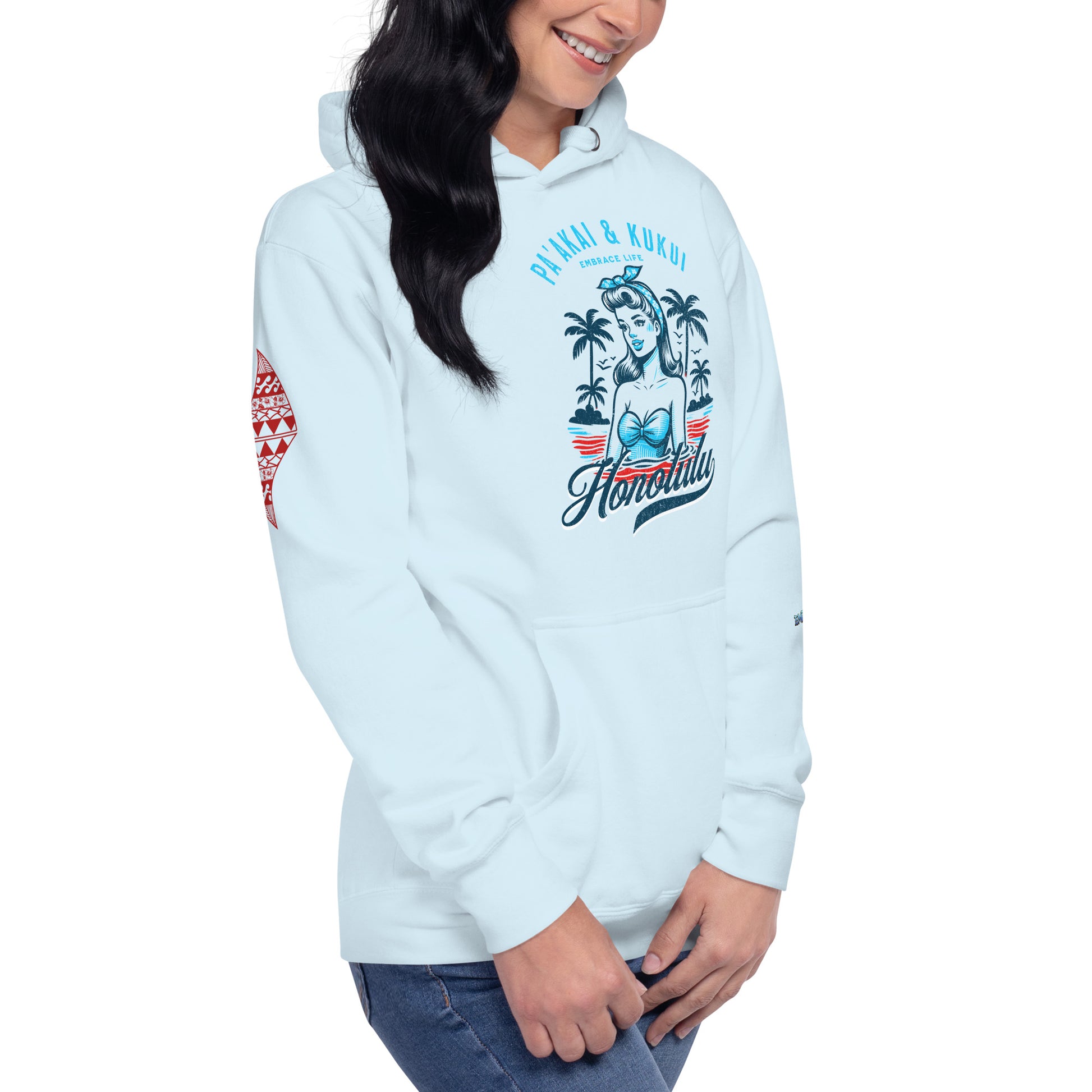 Honolulu Hoodie Pullover Hoodie Pa'akai & Kukui