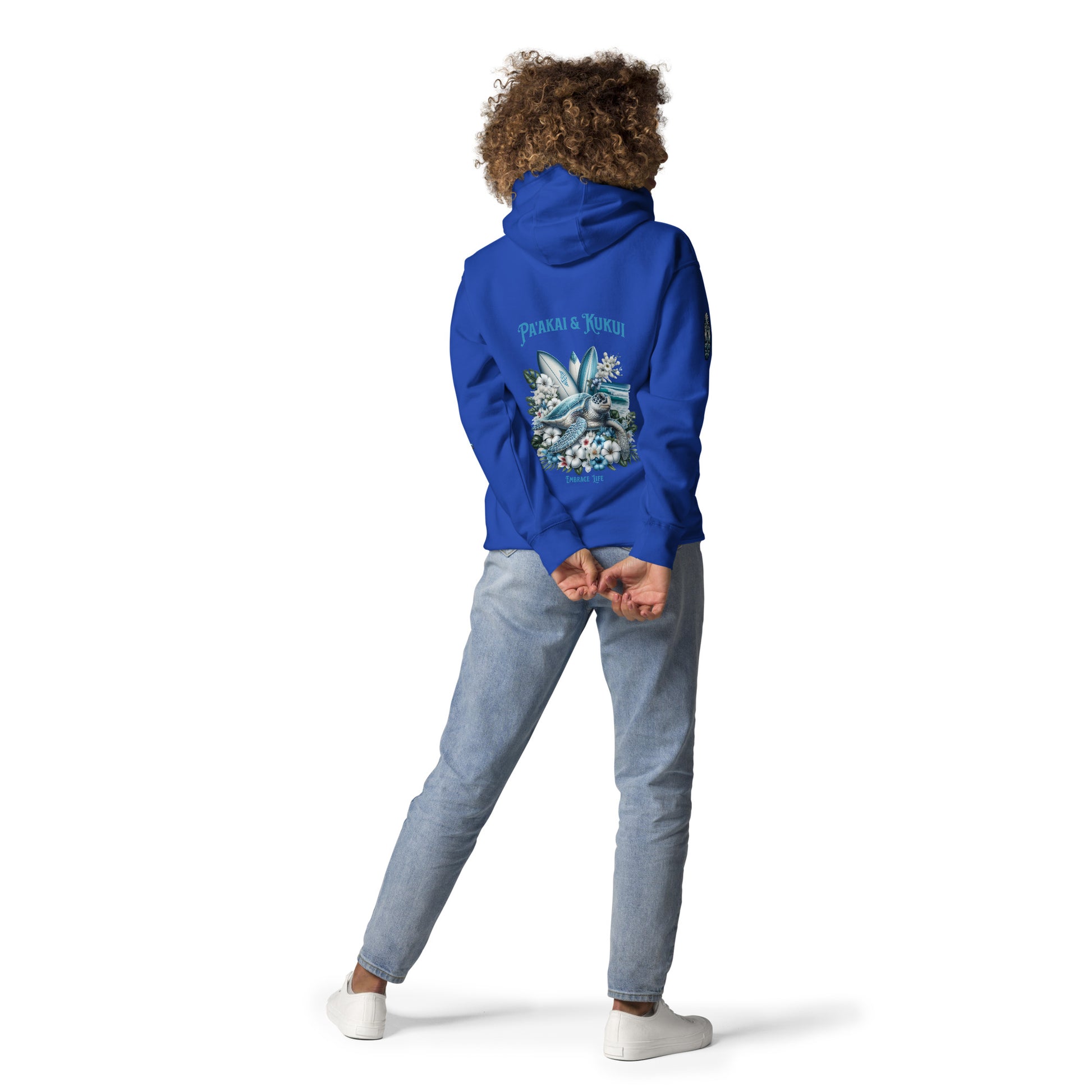 Blue Sea Turtle Hoodie Pullover Hoodie Pa'akai & Kukui