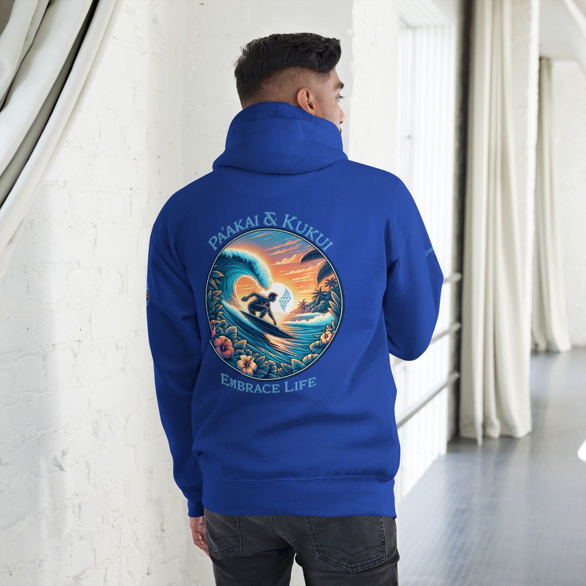 Kai pi'i Hoodie Pullover Hoodie Pa'akai & Kukui