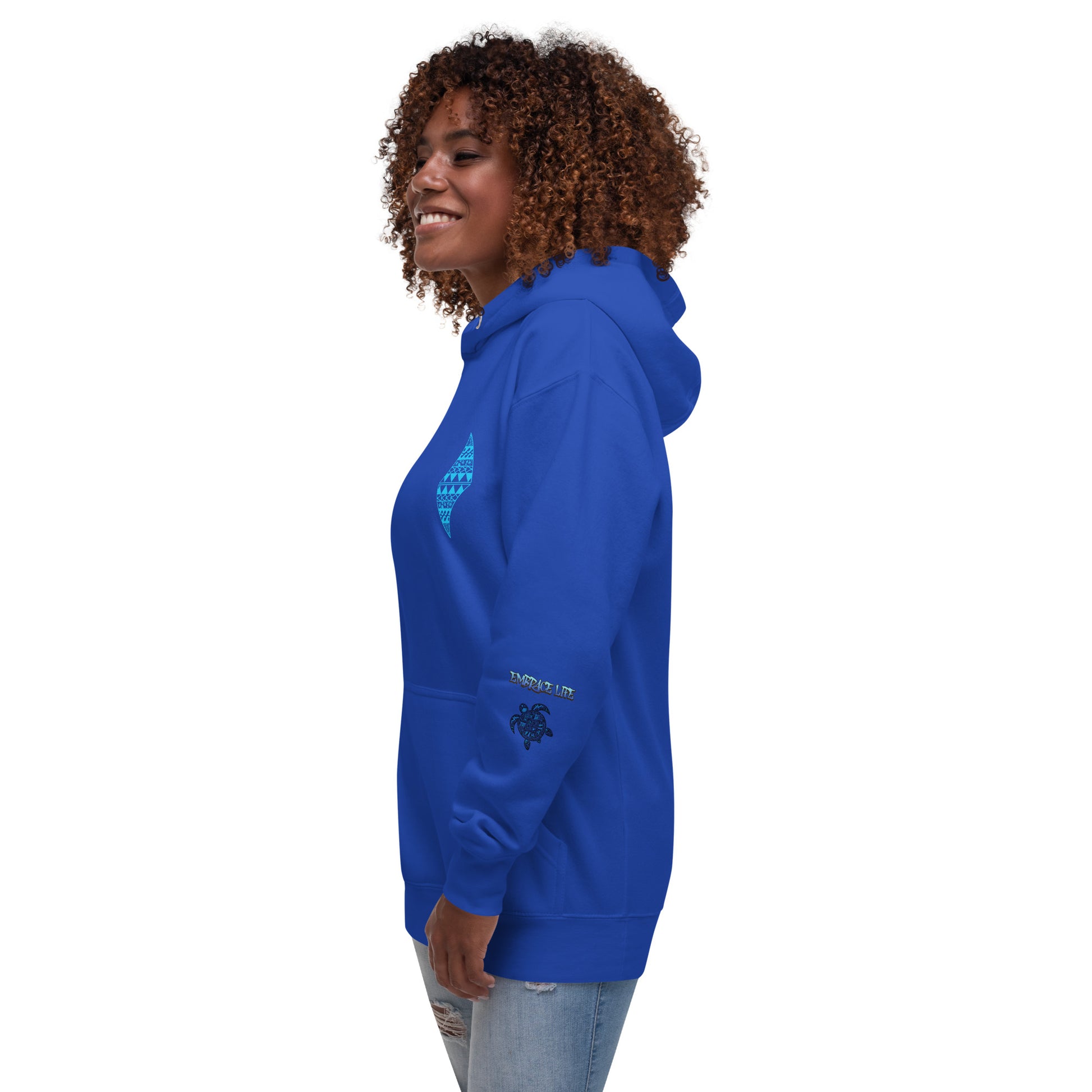 Blue Sea Turtle Hoodie Pullover Hoodie Pa'akai & Kukui